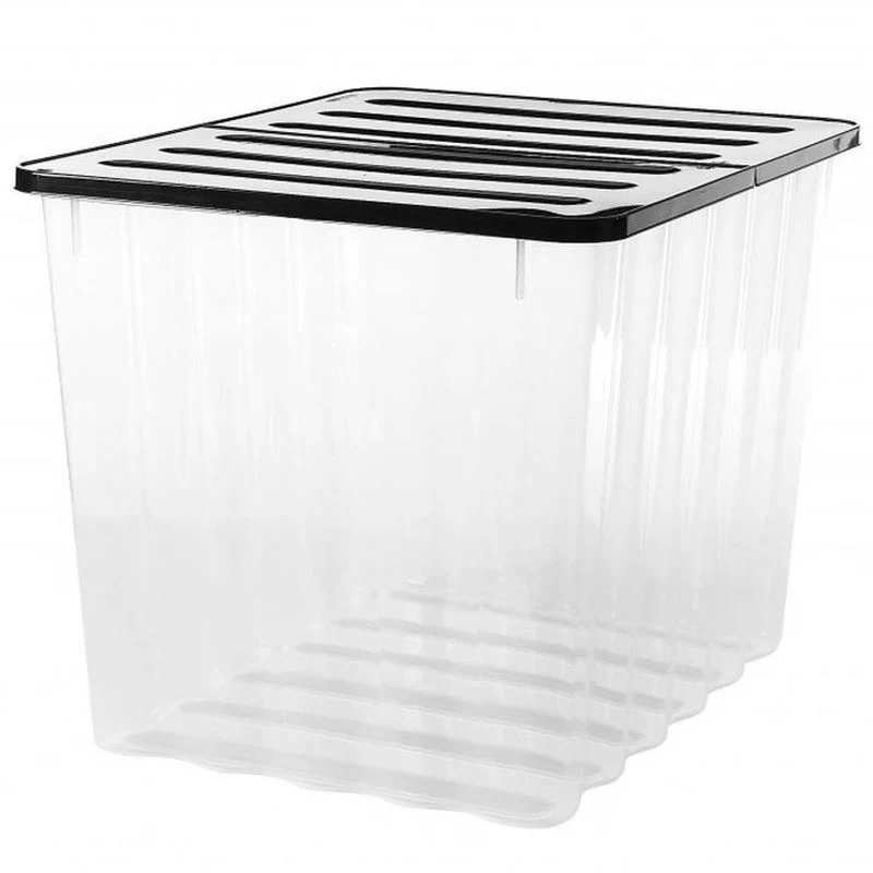 Plastic Storage Box 110 Litres Extra Large - Clear & Black Supa Nova by Strata - Image 2