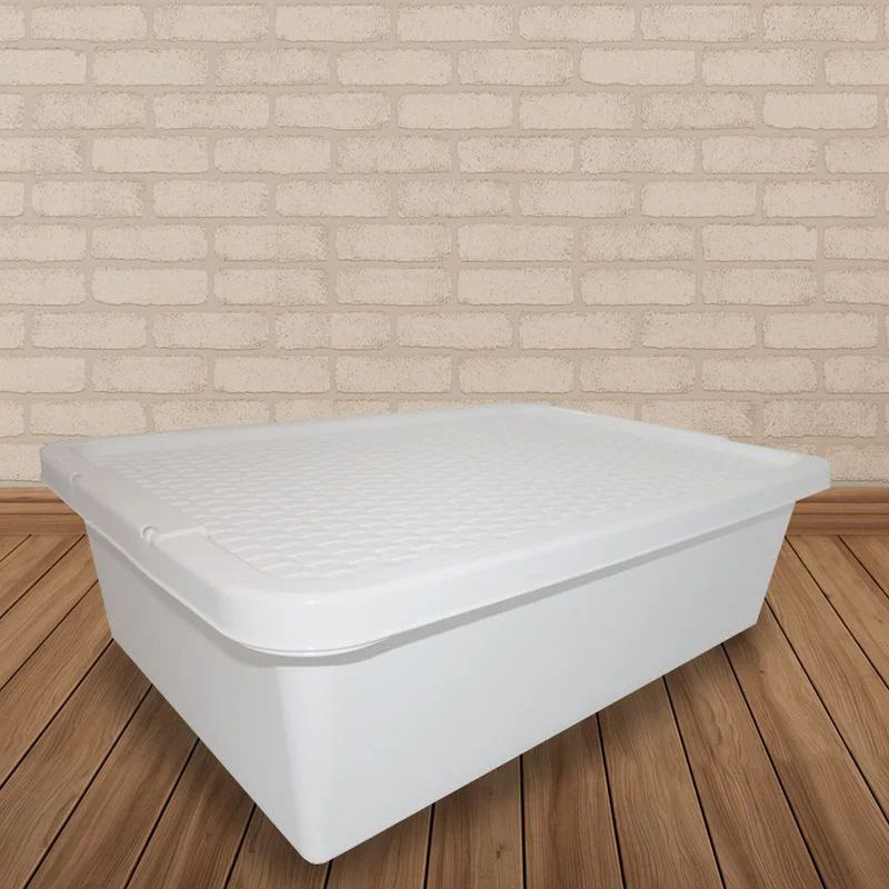 Plastic Storage Box 32 Litres - Cream by Simply Rattan - Image 2