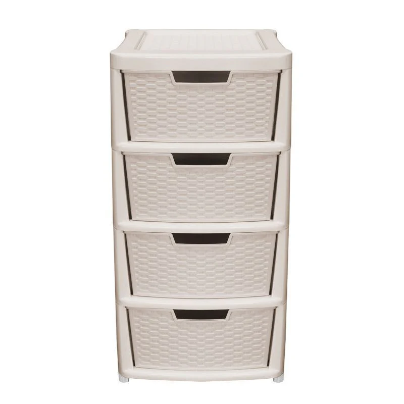 Plastic Storage Unit 4 Drawers 135 Litres Extra Large - Beige by Premier