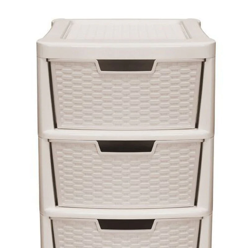 Plastic Storage Unit 4 Drawers 135 Litres Extra Large - Beige by Premier - Image 2