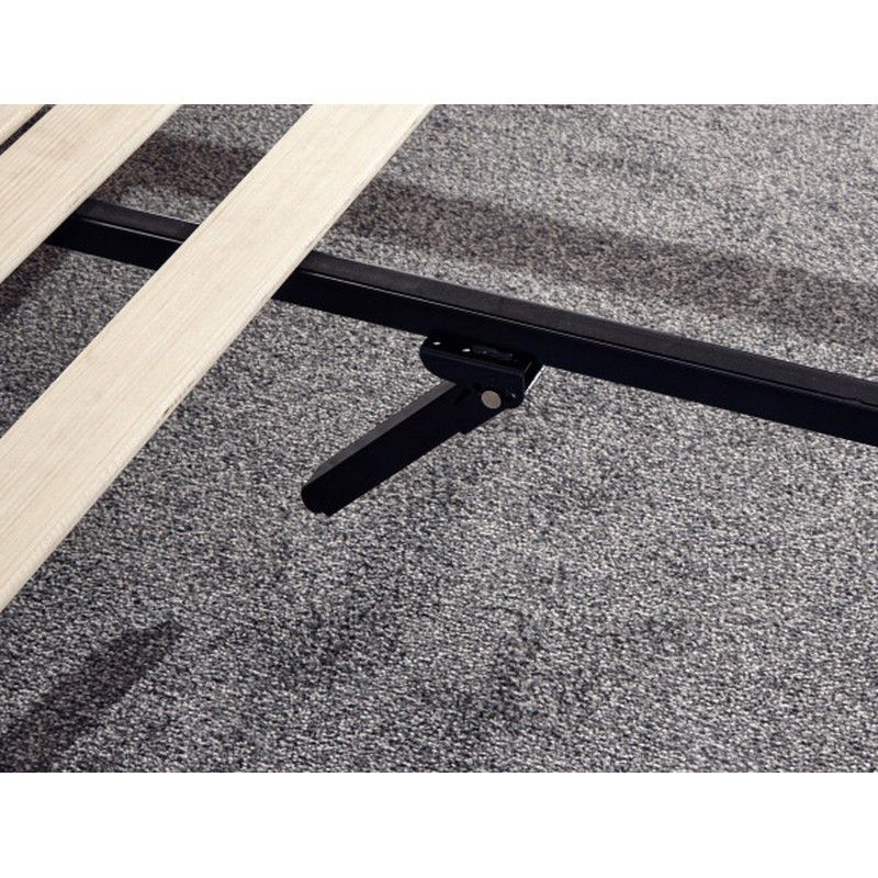 Platform Double Bed Metal Black 4 x 6ft - Image 5