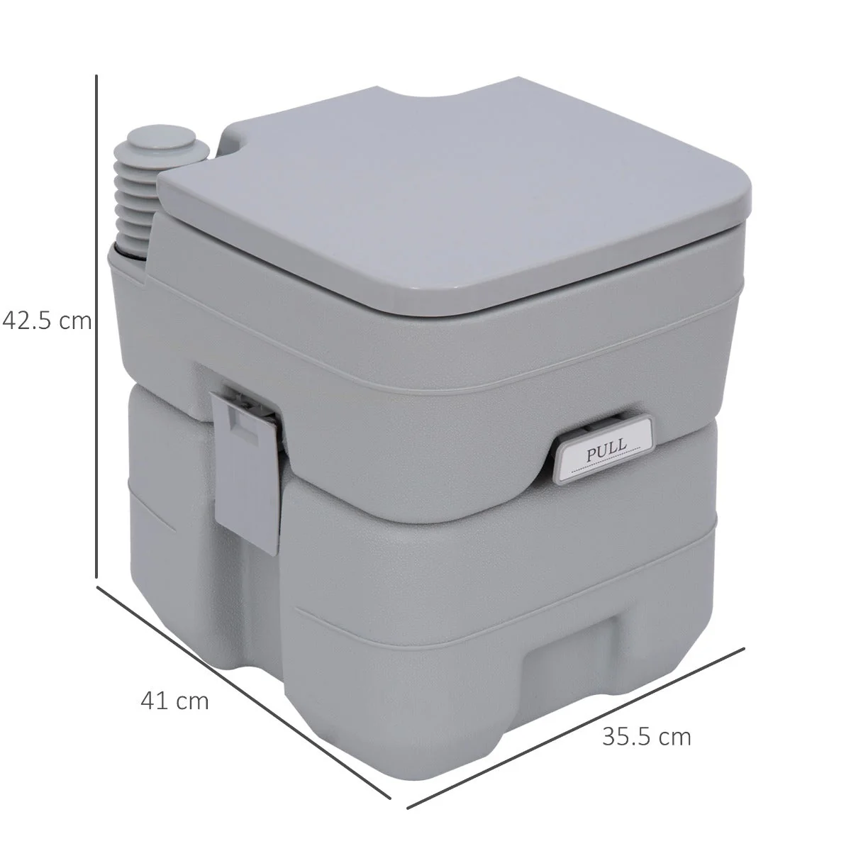 Portable Camping Toilet Potty Mobile Toilet-Grey - Image 3