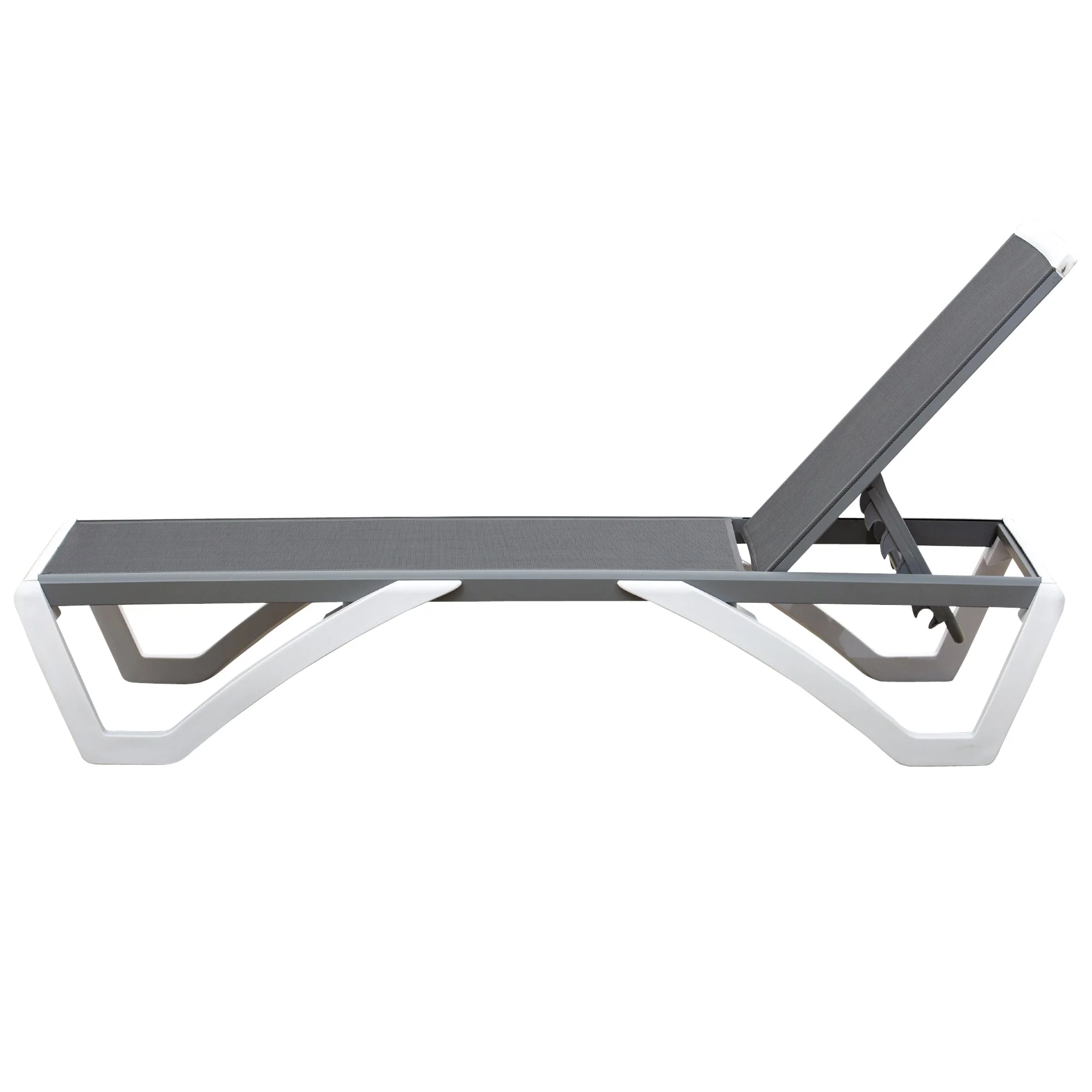 Portable Outdoor Chaise Lounge Sun Lounger with Adjustable Back - Image 8