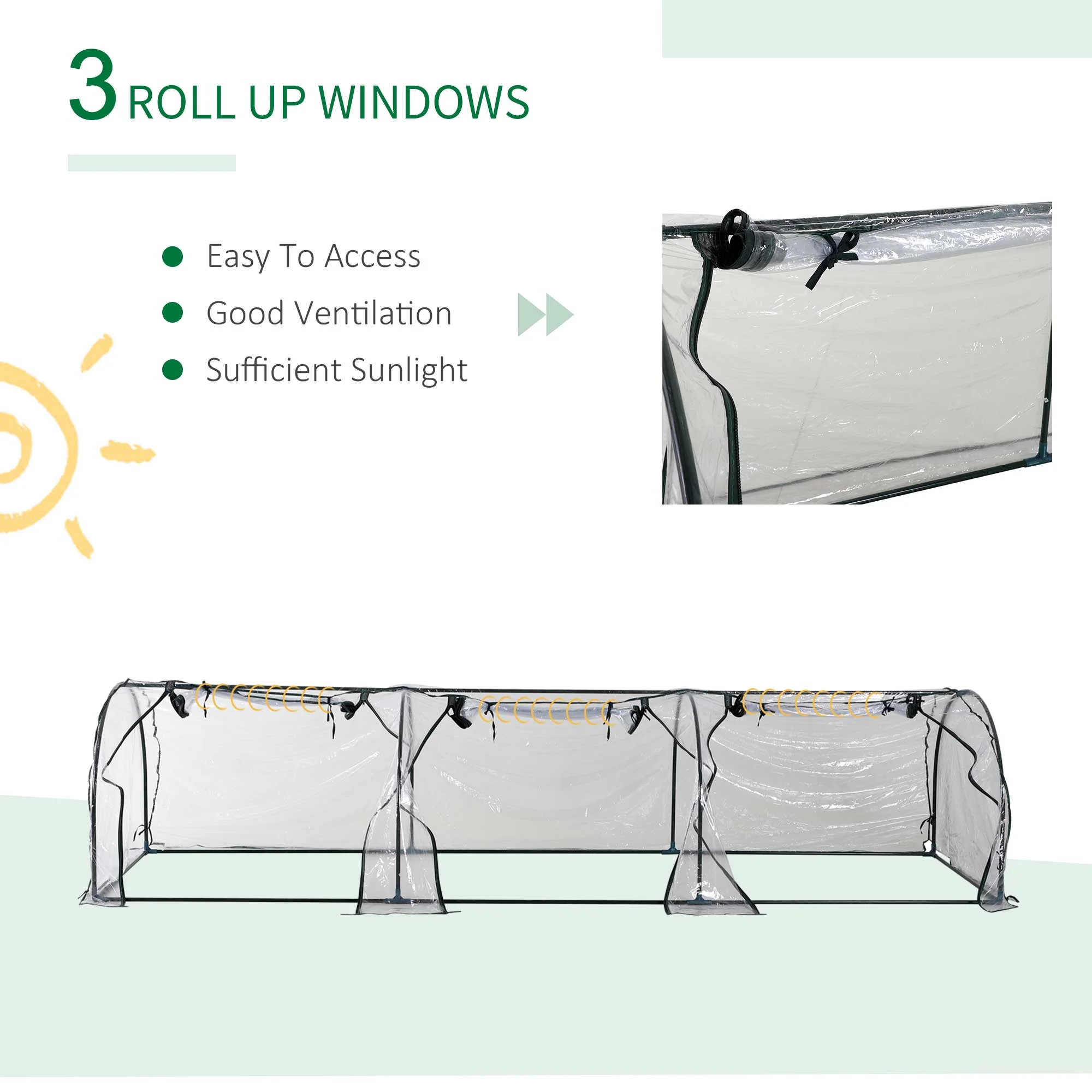 Portable Steel Frame Mini Greenhouse - Image 5