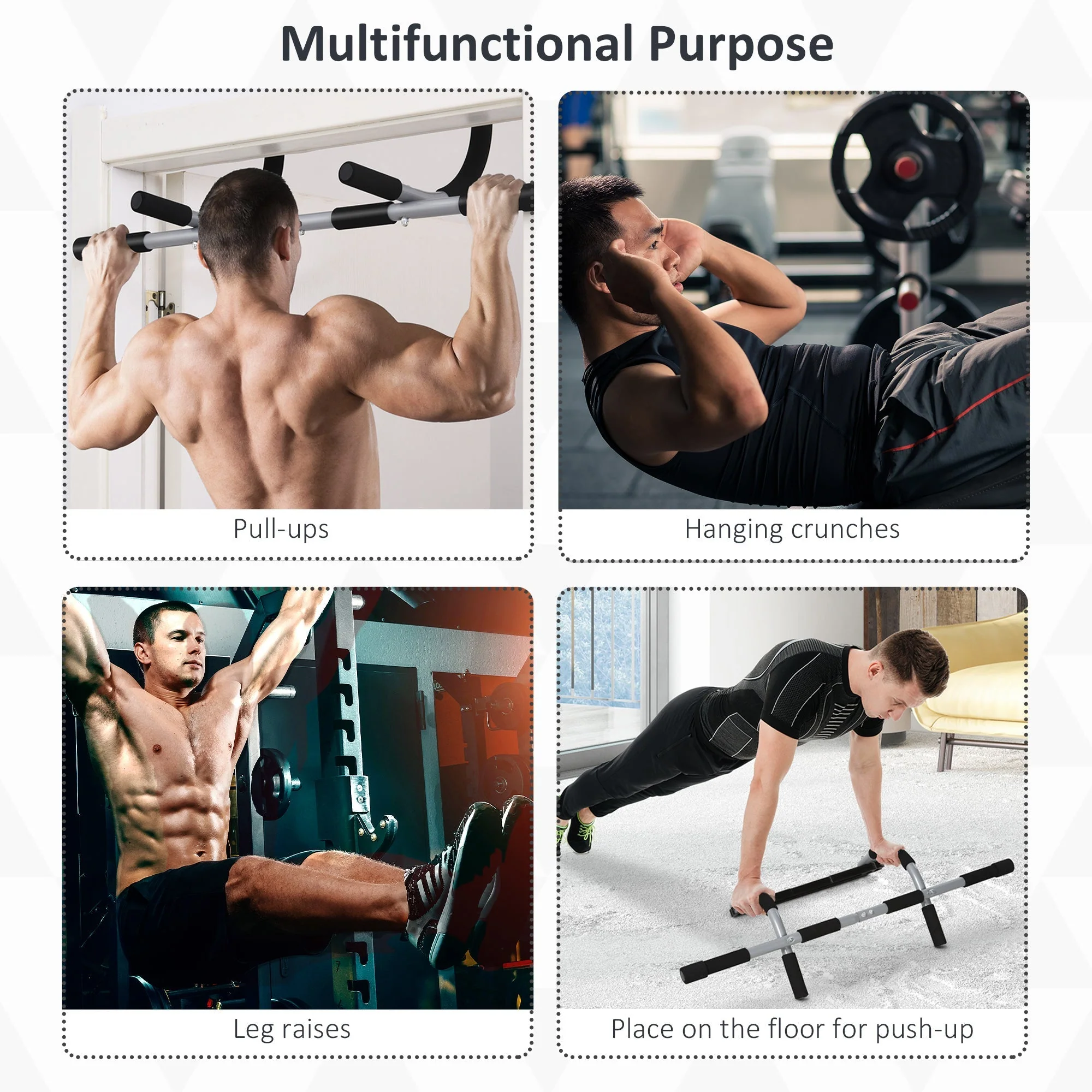 Pull-Up Bar for Doorway Home Fitness Door Horizontal Bar Indoor Gym Upper Body Workout - Image 4