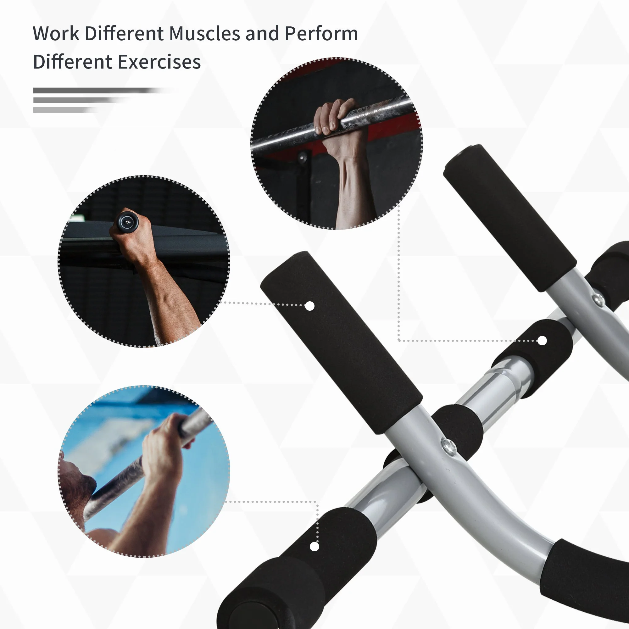 Pull-Up Bar for Doorway Home Fitness Door Horizontal Bar Indoor Gym Upper Body Workout - Image 5