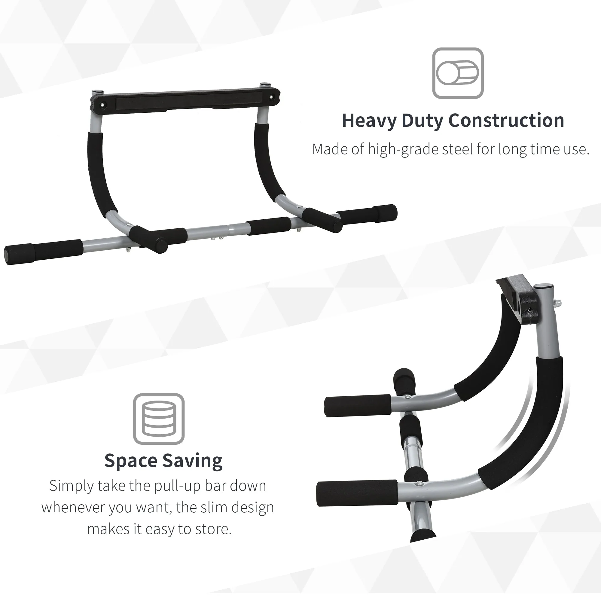 Pull-Up Bar for Doorway Home Fitness Door Horizontal Bar Indoor Gym Upper Body Workout - Image 7