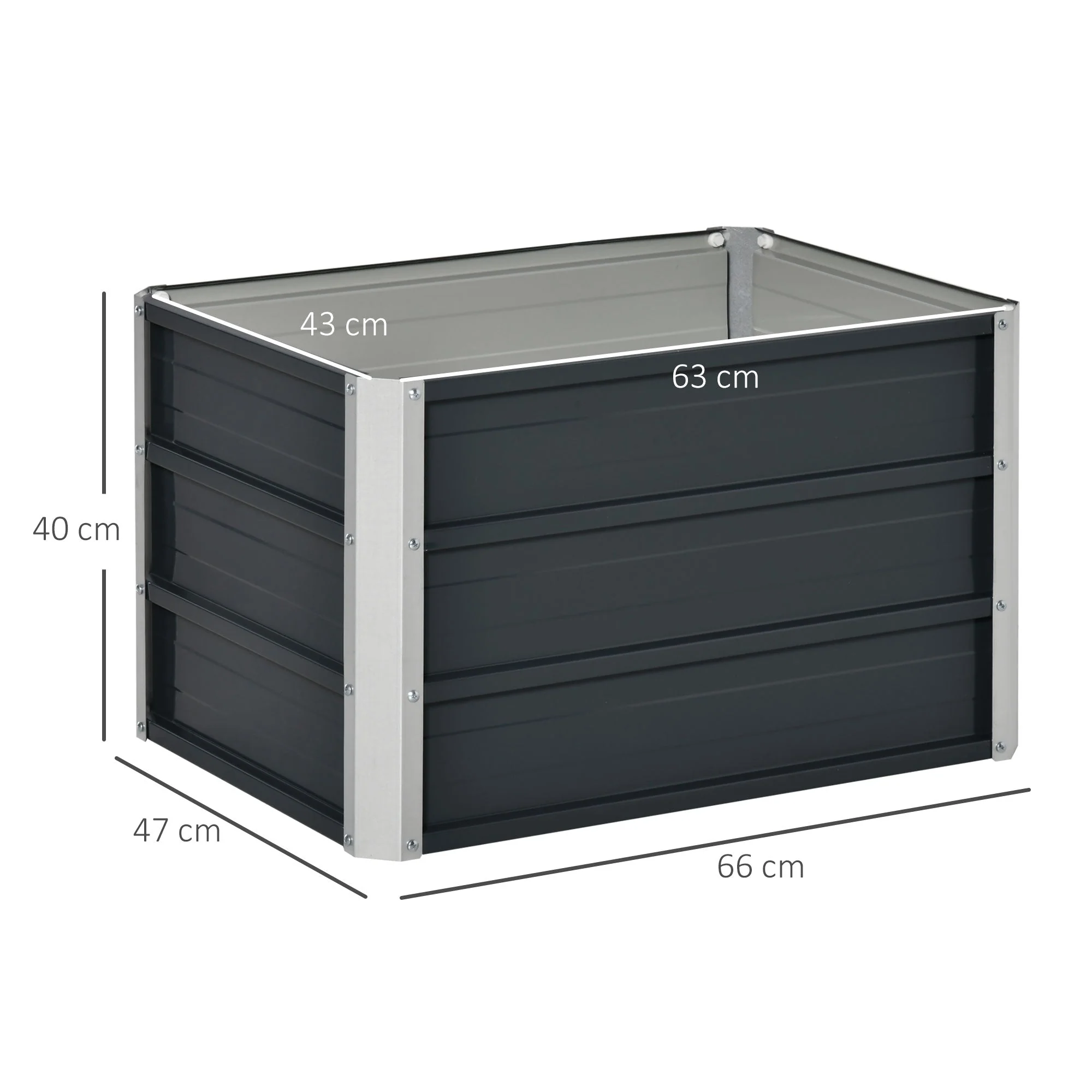 Raised Garden Bed Elevated Metal Planter Box for Vegetables - Image 2