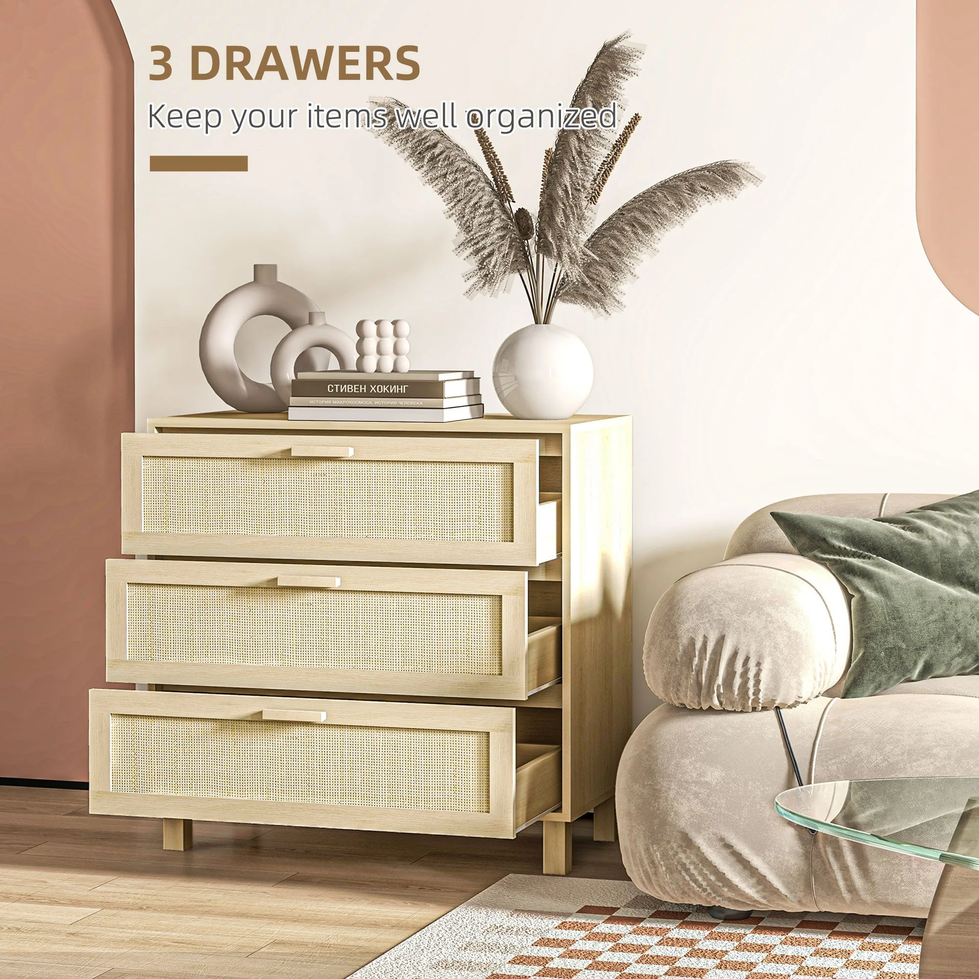 Rattan Bedroom Chest of Drawers - Image 5