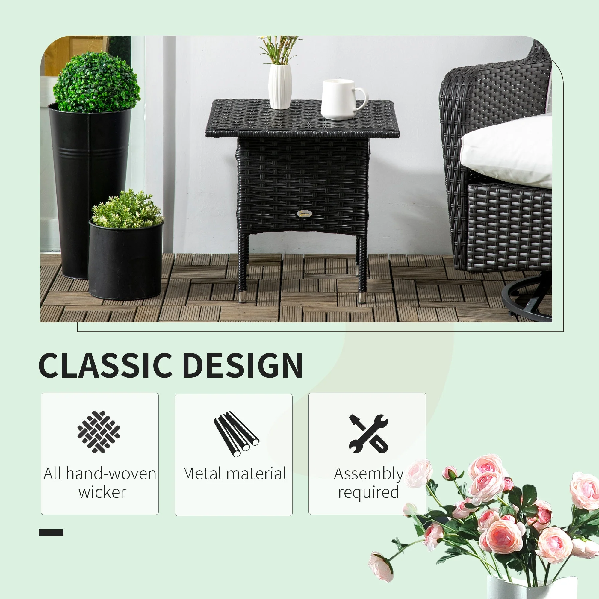 Rattan Side Table - Image 3