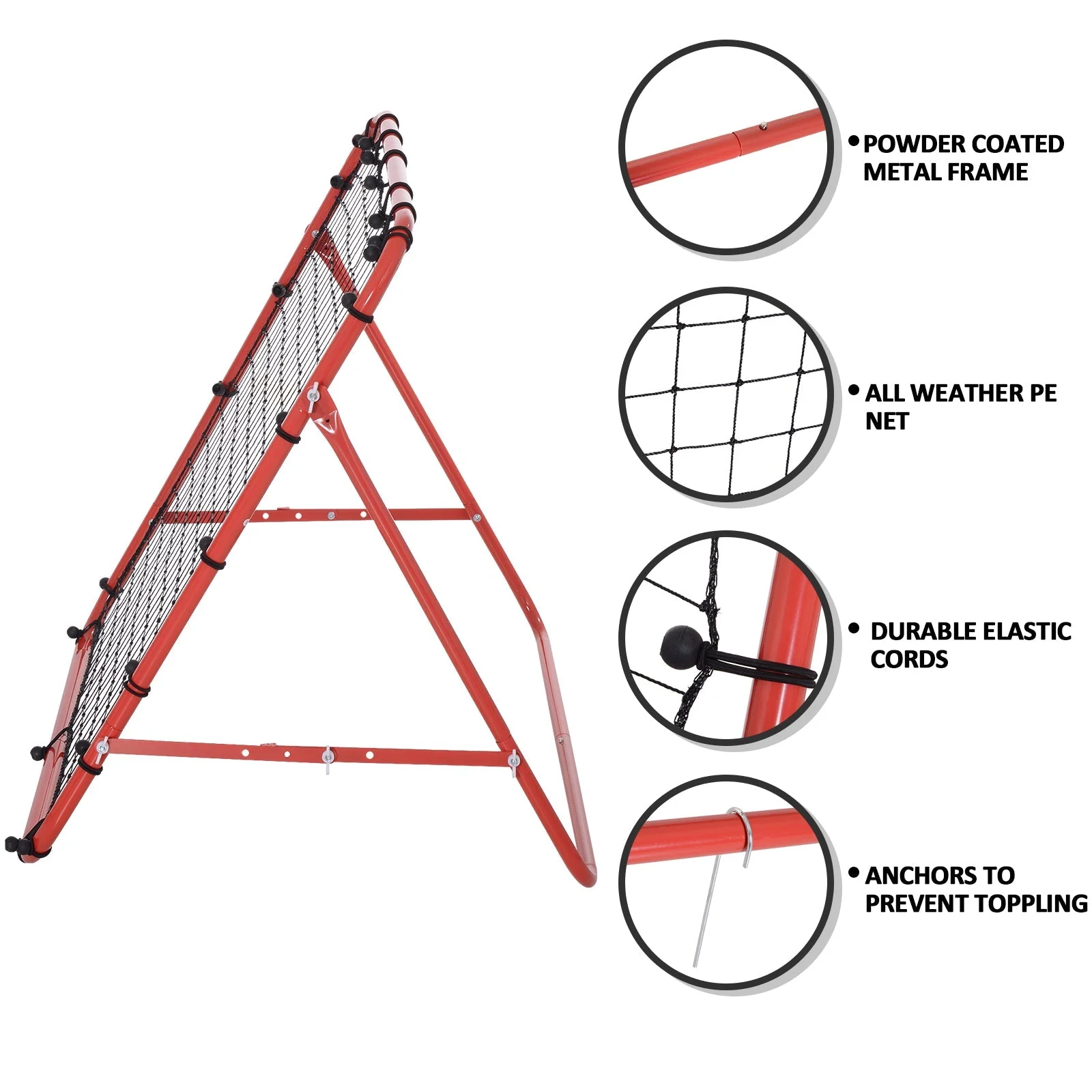 Rebounder Net W/PE Mesh Metal Tube - Image 5