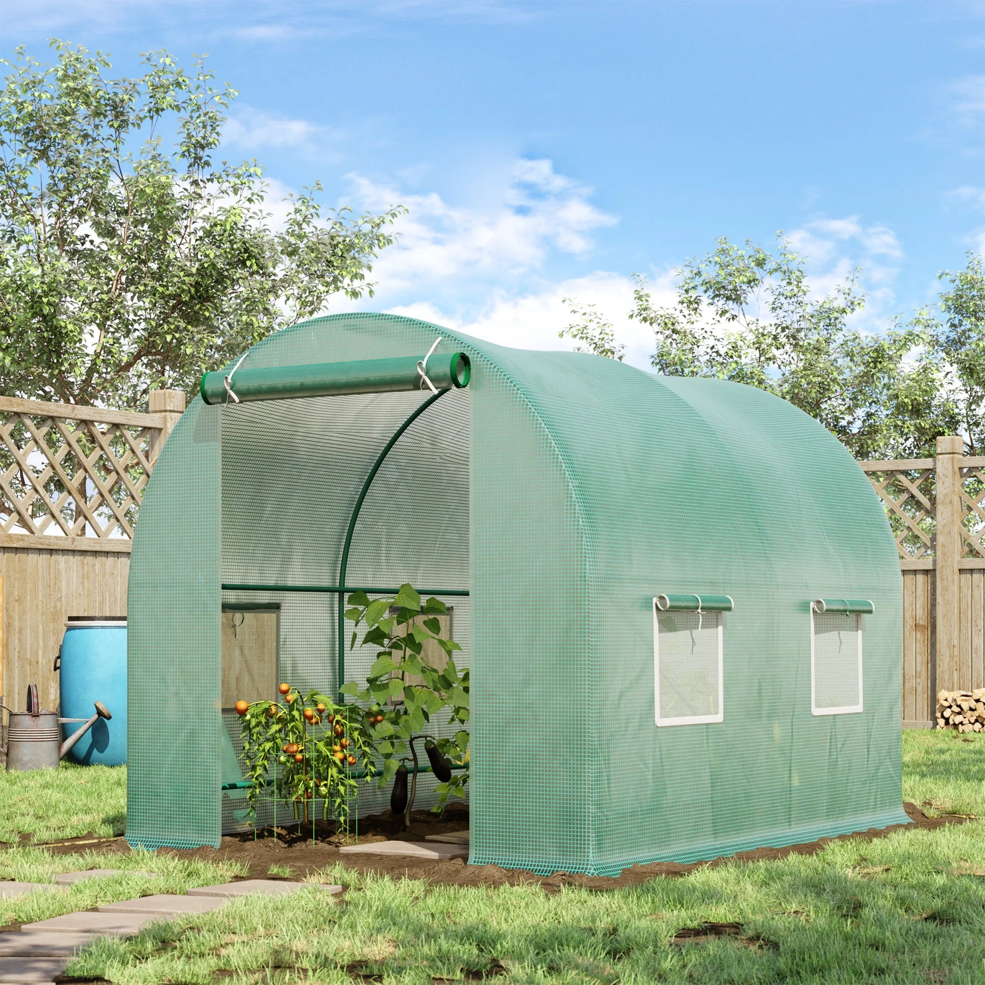 Reinforced Walk in Polytunnel Greenhouse - Image 2