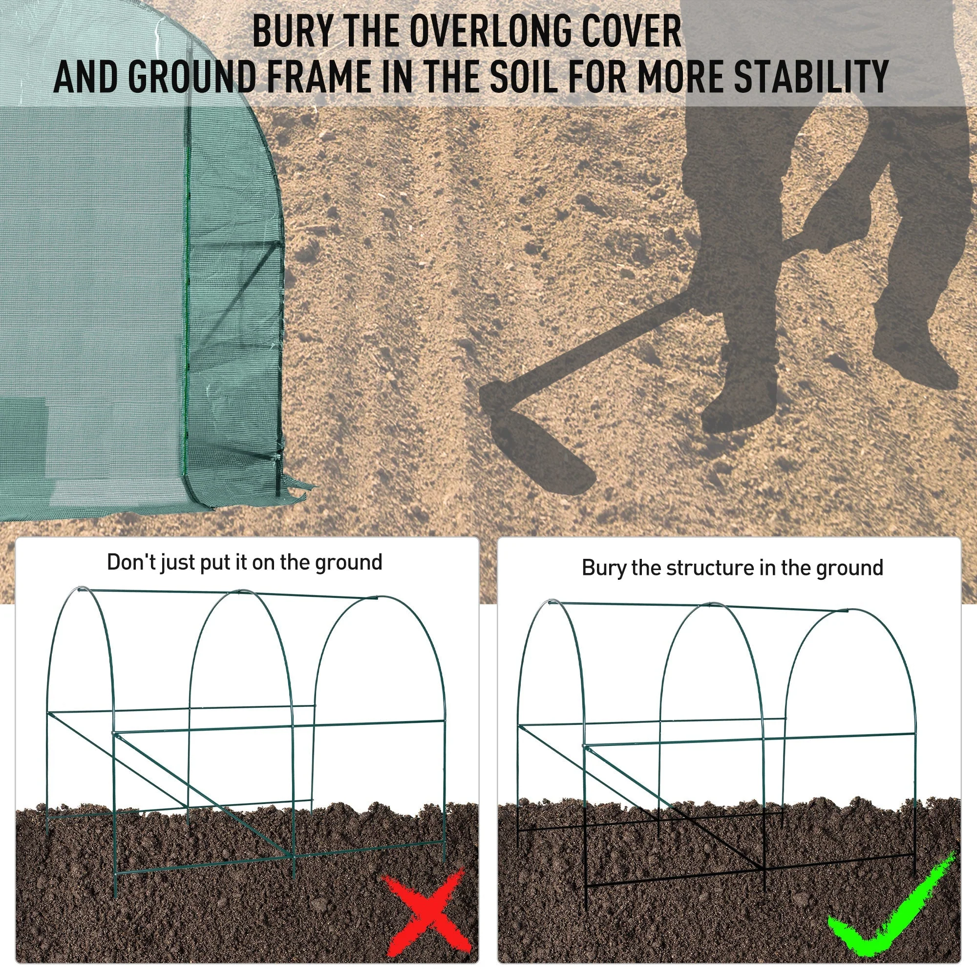 Reinforced Walk in Polytunnel Greenhouse - Image 5