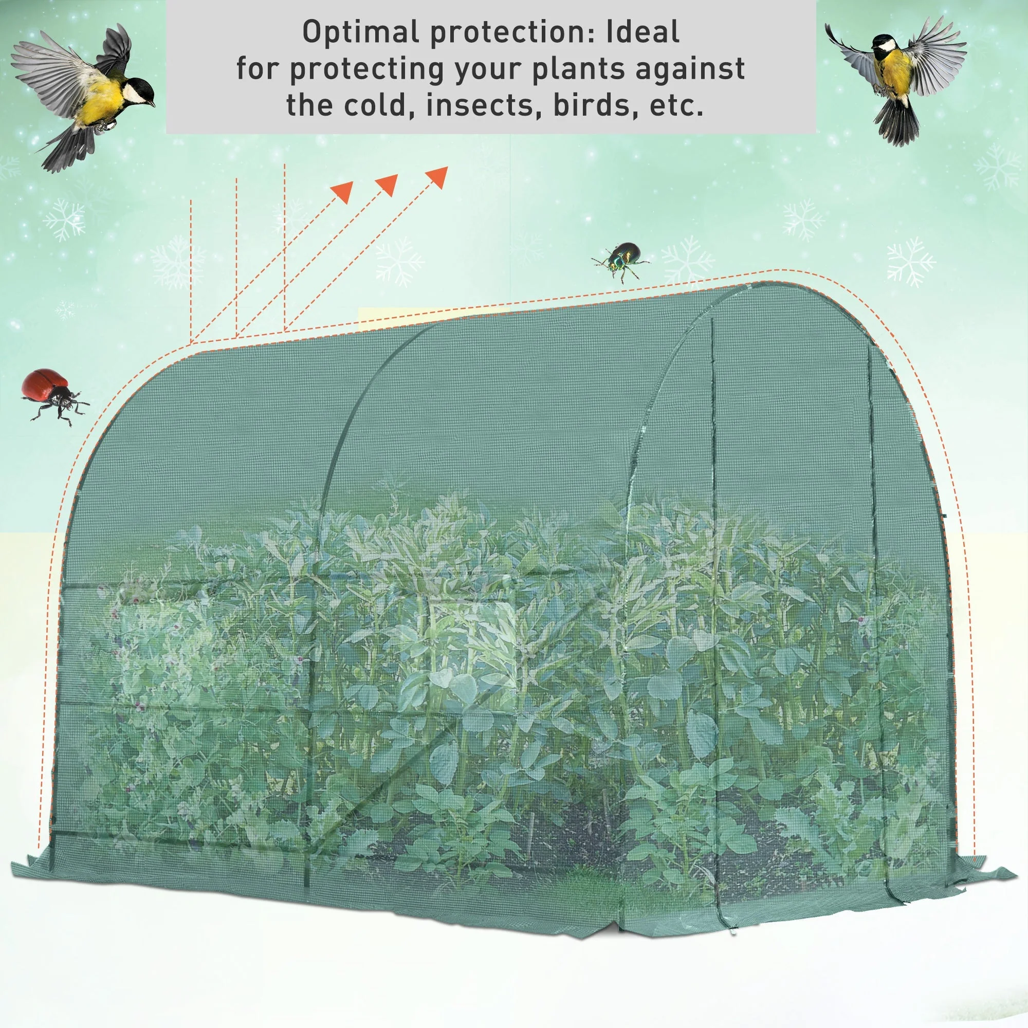 Reinforced Walk in Polytunnel Greenhouse - Image 7