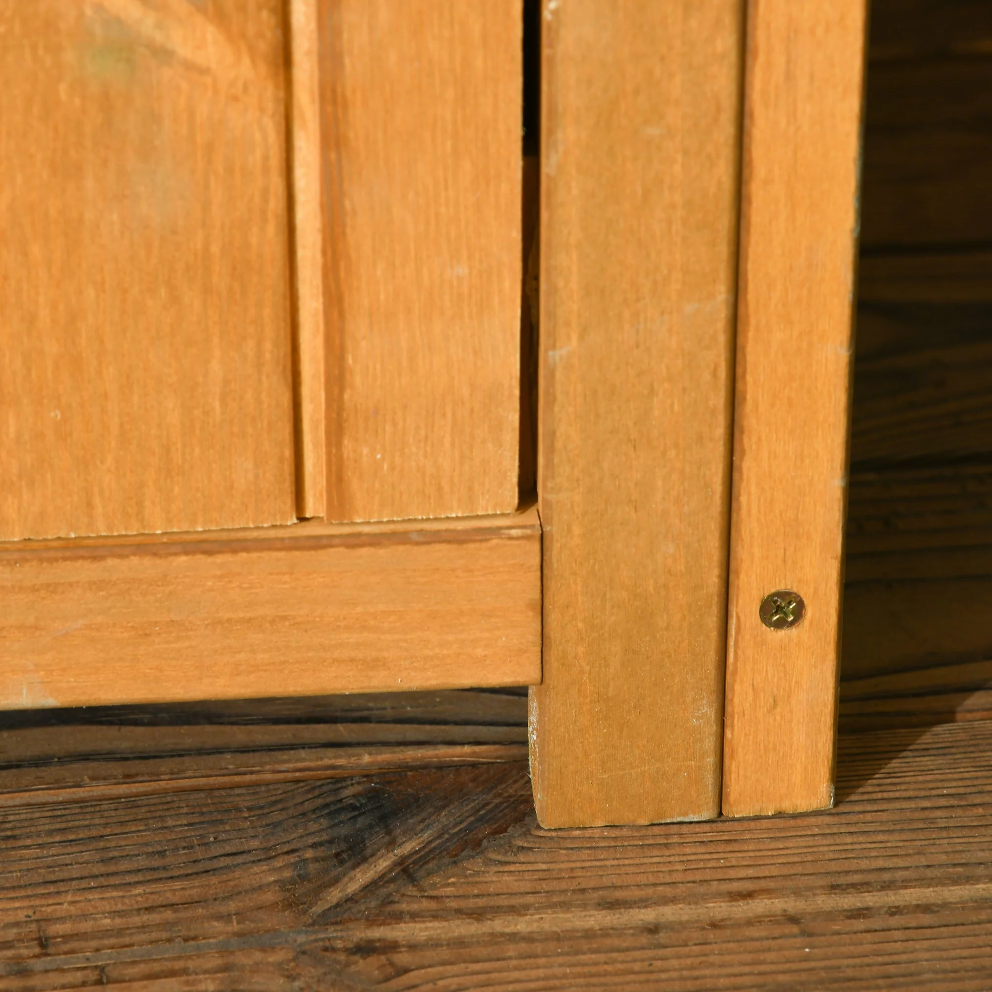 Rustica 179cm Single Door Reverse Apex Garden Store Fir Wood Teak by Steadfast - Image 8