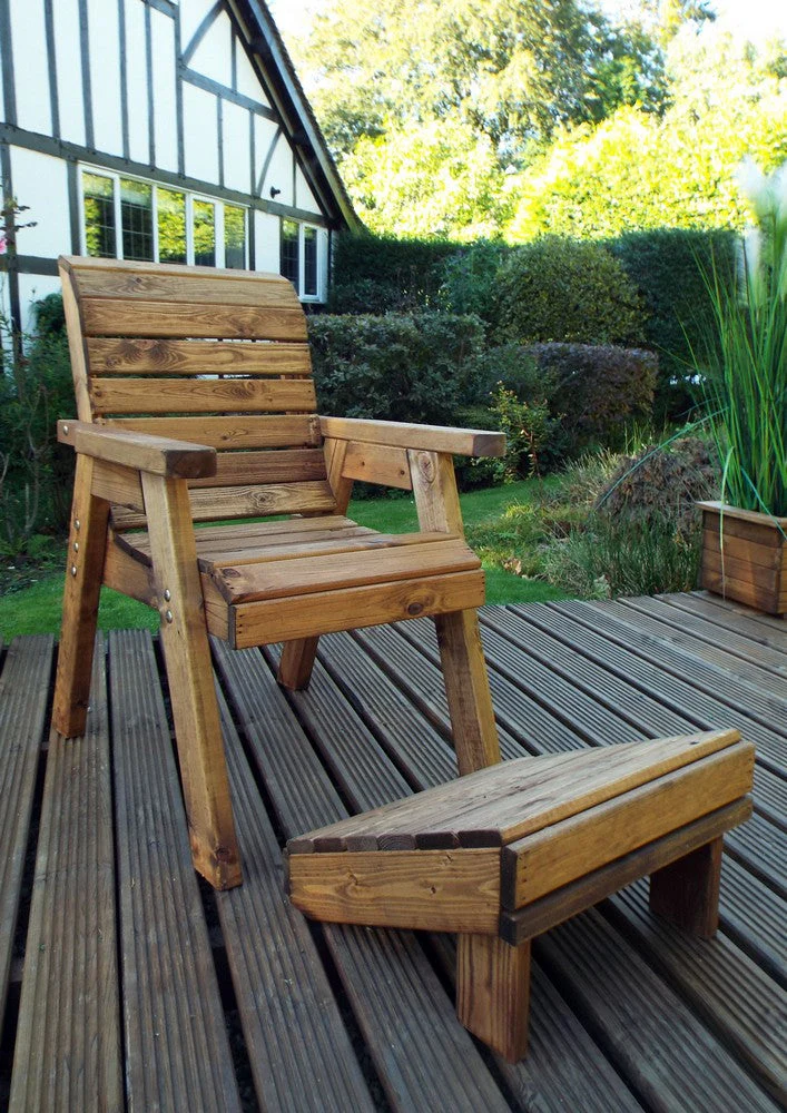 Scandinavian Redwood Garden Armchair Relaxer Set by Charles Taylor - Image 3