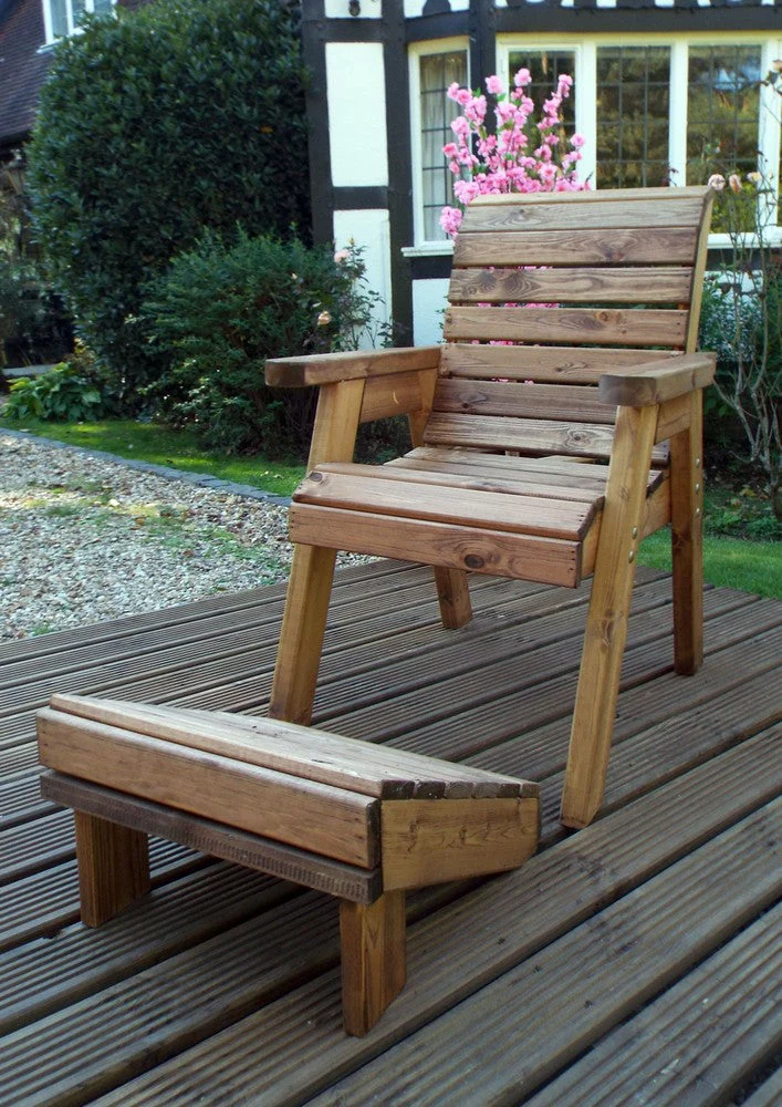 Scandinavian Redwood Garden Armchair Relaxer Set by Charles Taylor - Image 5