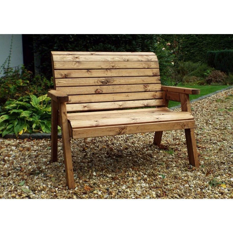 Scandinavian Redwood Garden Bench by Charles Taylor - 2 Seats - Image 4