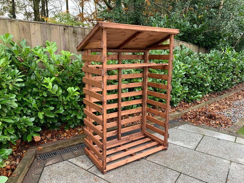 Scandinavian Redwood Garden Log Store by Charles Taylor - Image 7