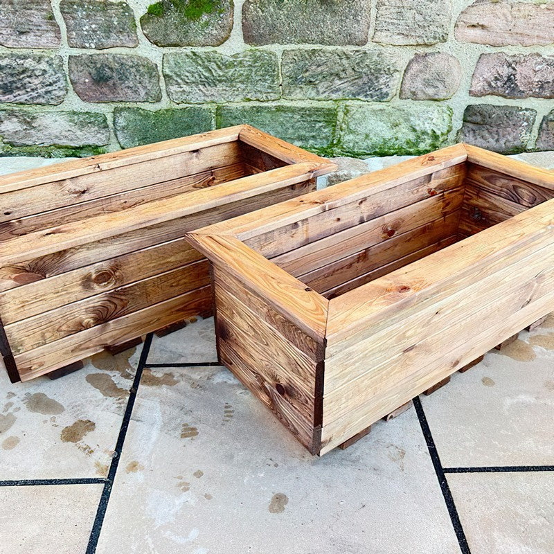 Scandinavian Redwood Garden Planter Set by Charles Taylor - Image 2