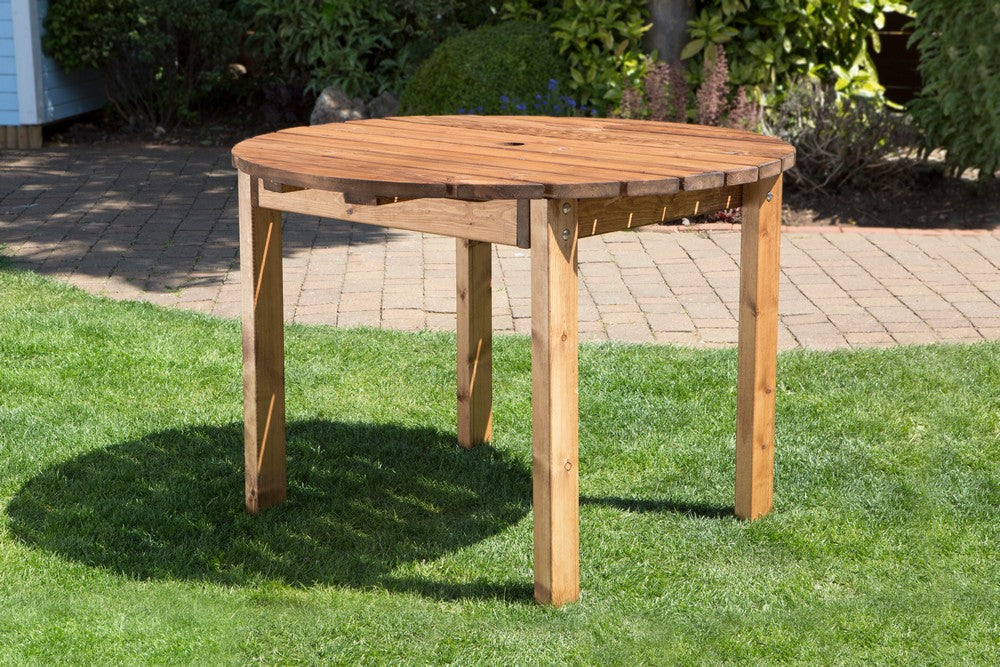 Scandinavian Redwood Garden Round Table by Charles Taylor