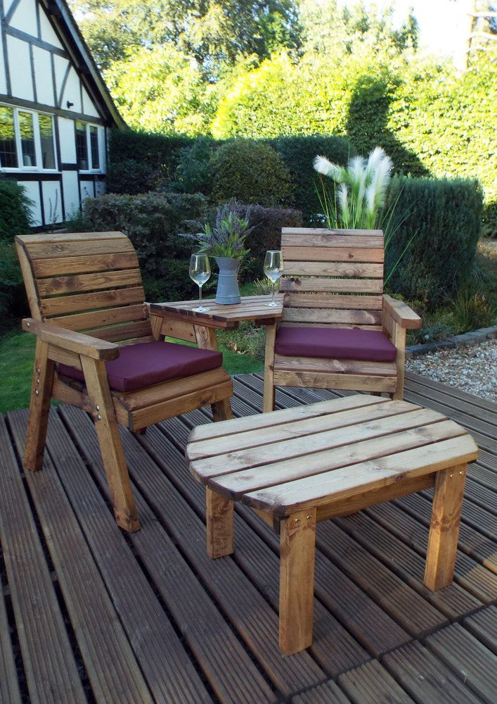 Scandinavian Redwood Garden Tete a Tete by Charles Taylor - 2 Seats - Image 4