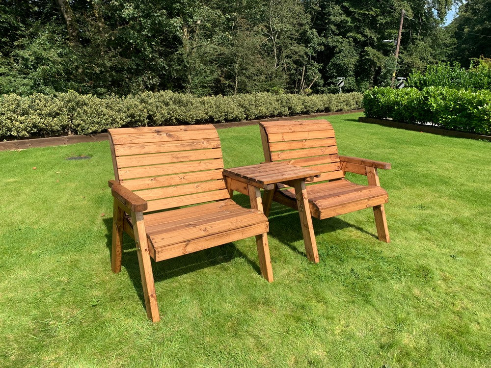Scandinavian Redwood Garden Tete a Tete by Charles Taylor - 2 Seats
