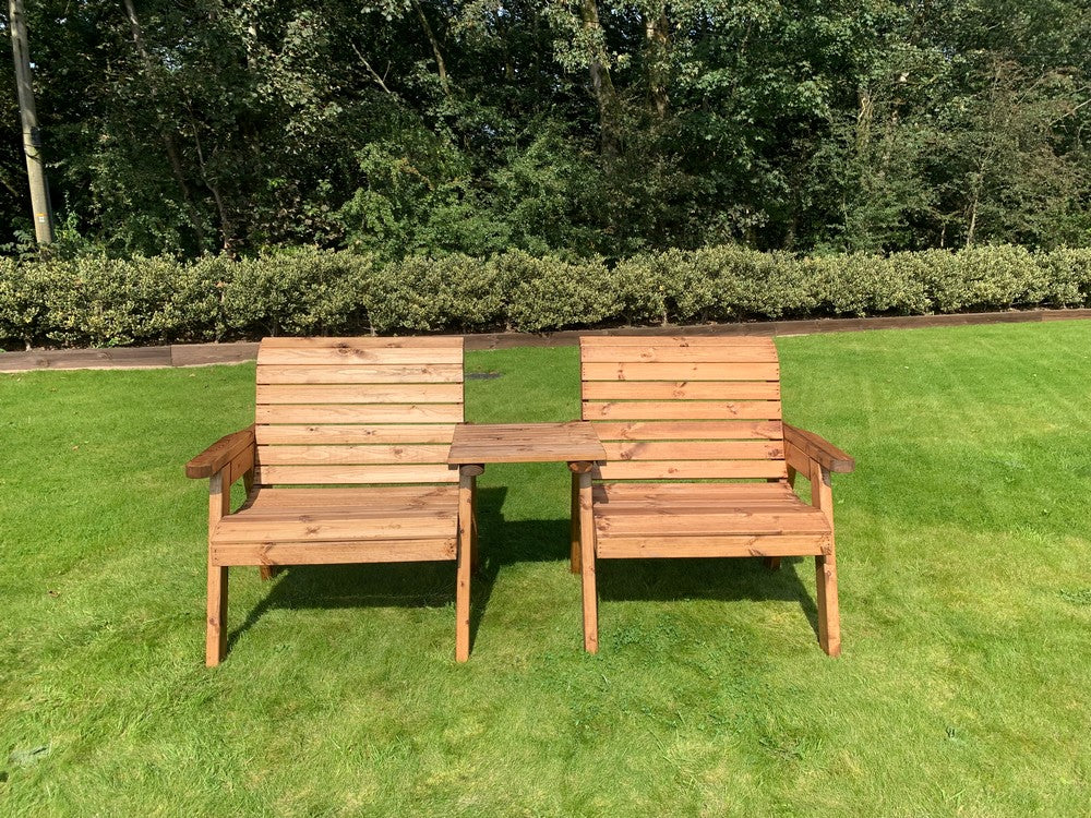 Scandinavian Redwood Garden Tete a Tete by Charles Taylor - 2 Seats - Image 2