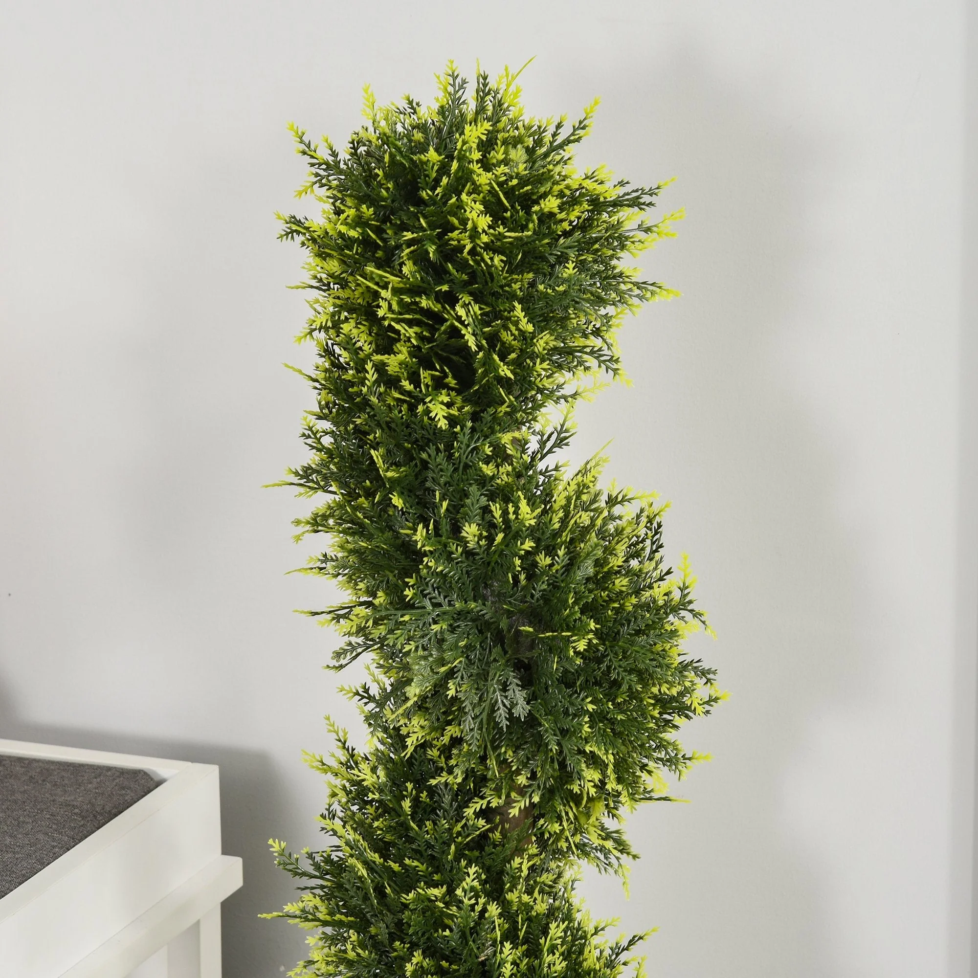 Set Of 2 90cm/3FT Artificial Spiral Topiary Trees w/ Pot Fake Indoor Outdoor Greenery Plant Home Office Garden Décor Green - Image 7