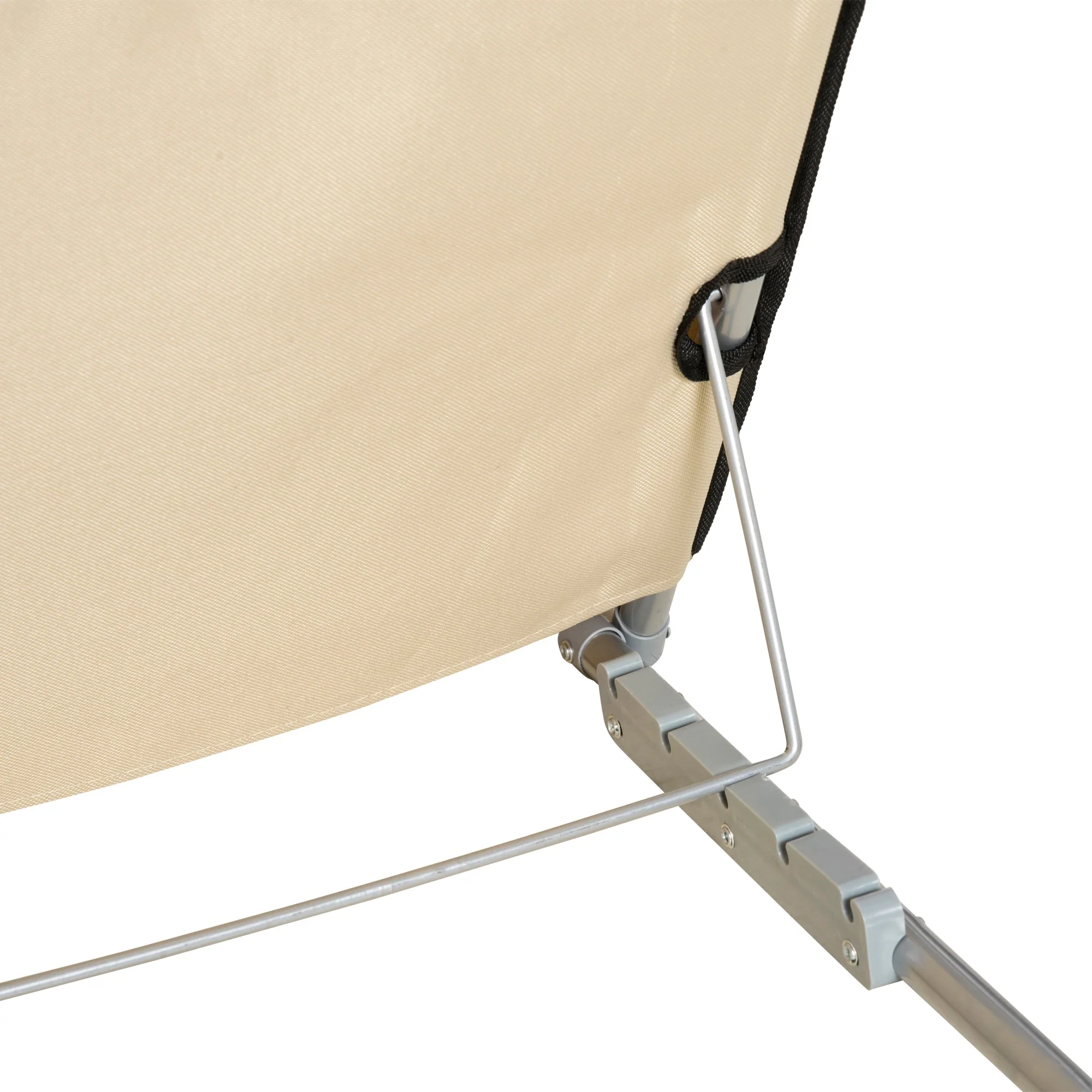 Set Of 2 Beach Mat Seat Adjustable Back Metal Frame Fabric Cover Foldable w/ Bag - Image 7