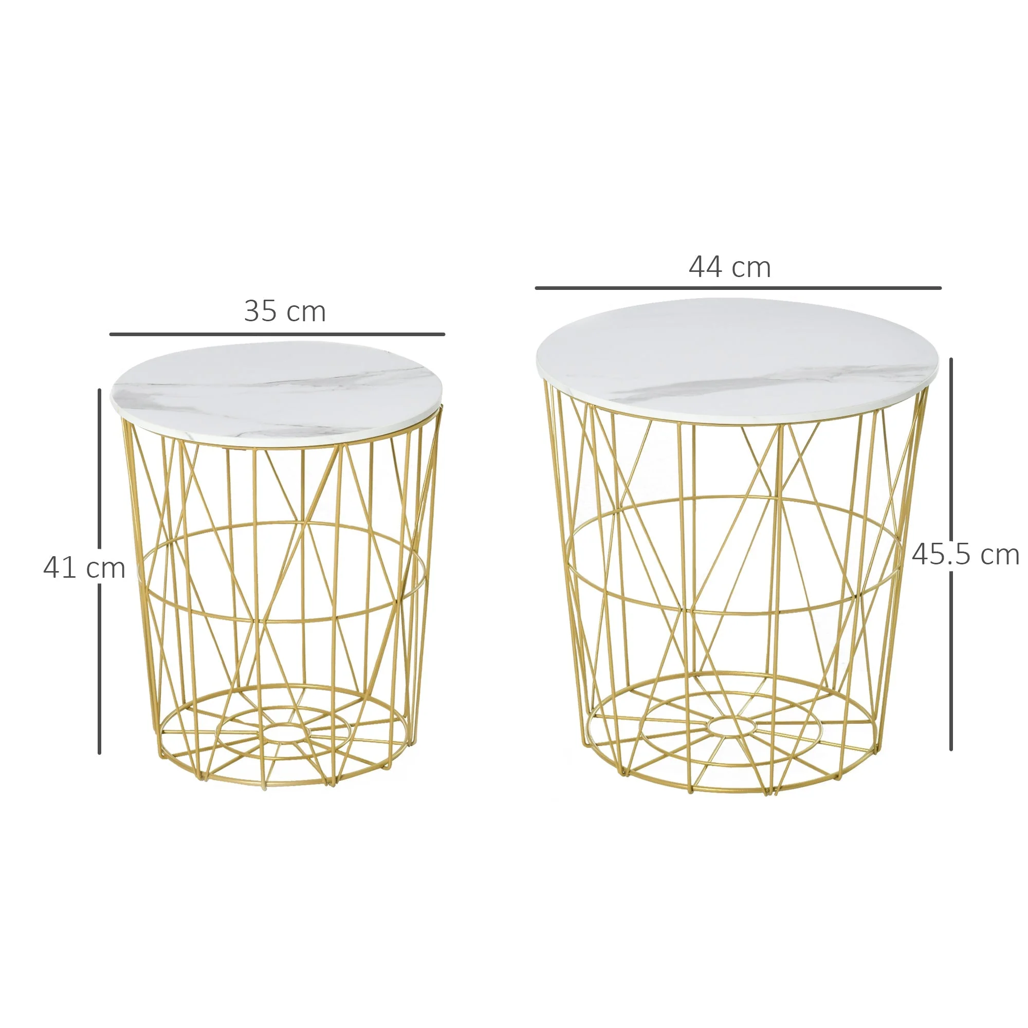 Set of 2 Nesting Side Tables with Storage - Image 3