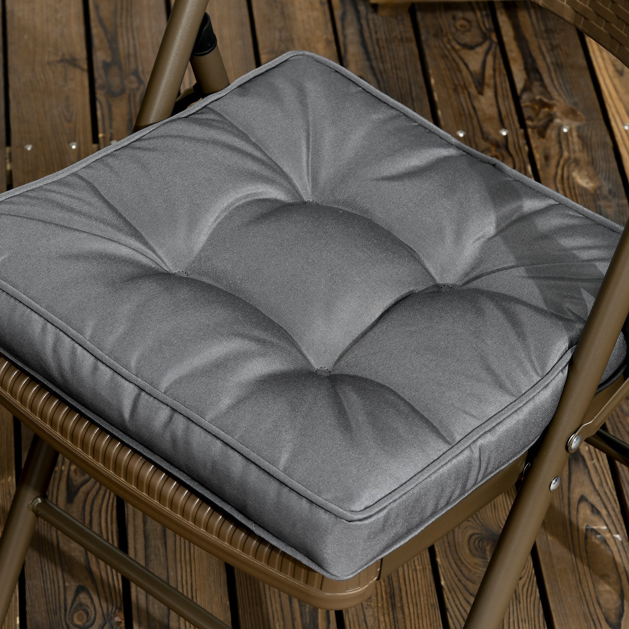 Set of 4 Garden Seat Cushion with Ties - Image 7