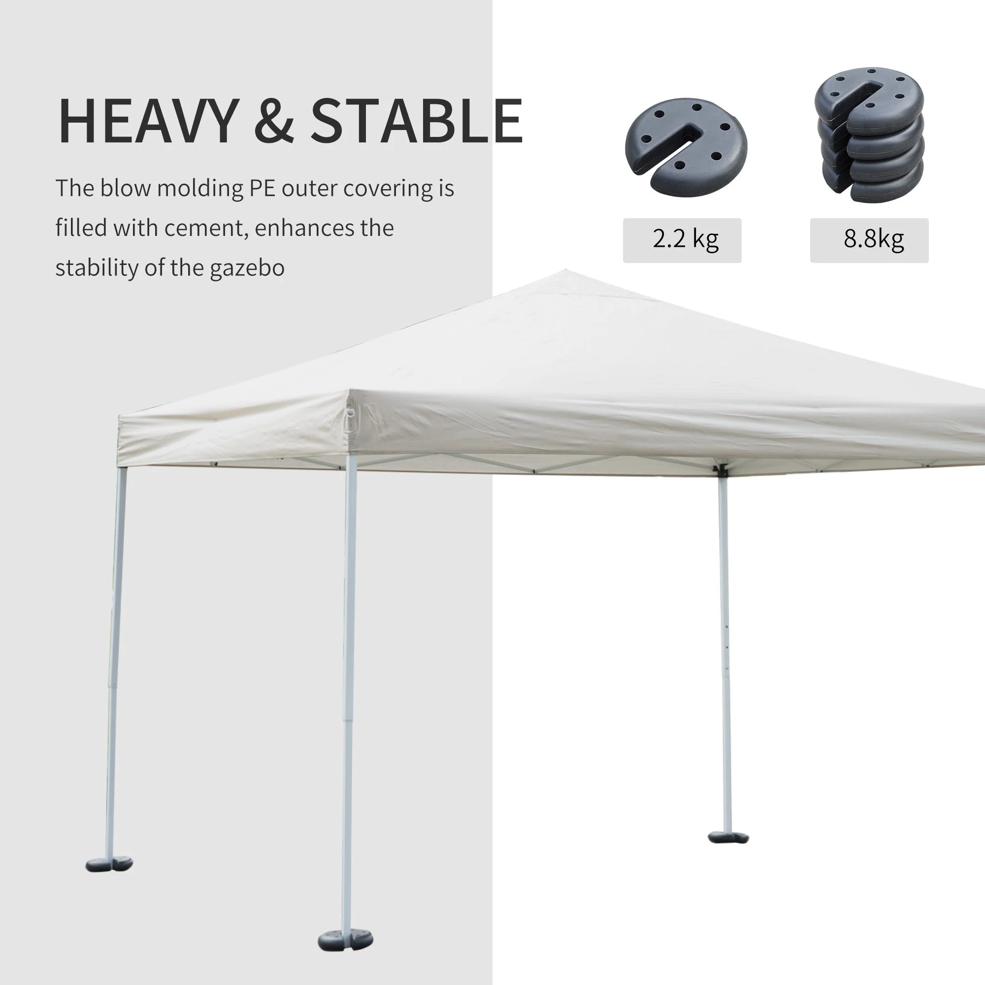 Set of 4-Piece Gazebo Sand Weight Bag Bags Leg Weights Marquee Party Tent Canopy 8.8KG - Image 5