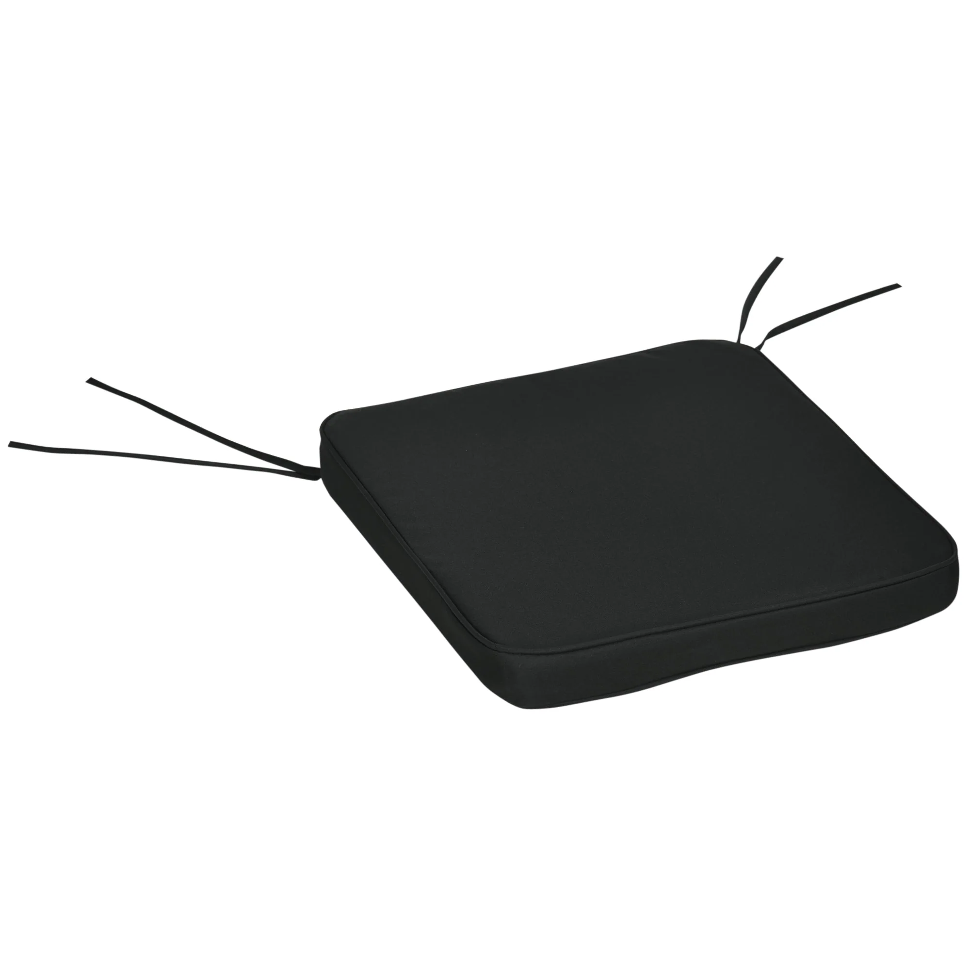 Set of Six Replacement Chair Cushions - Black - Image 9