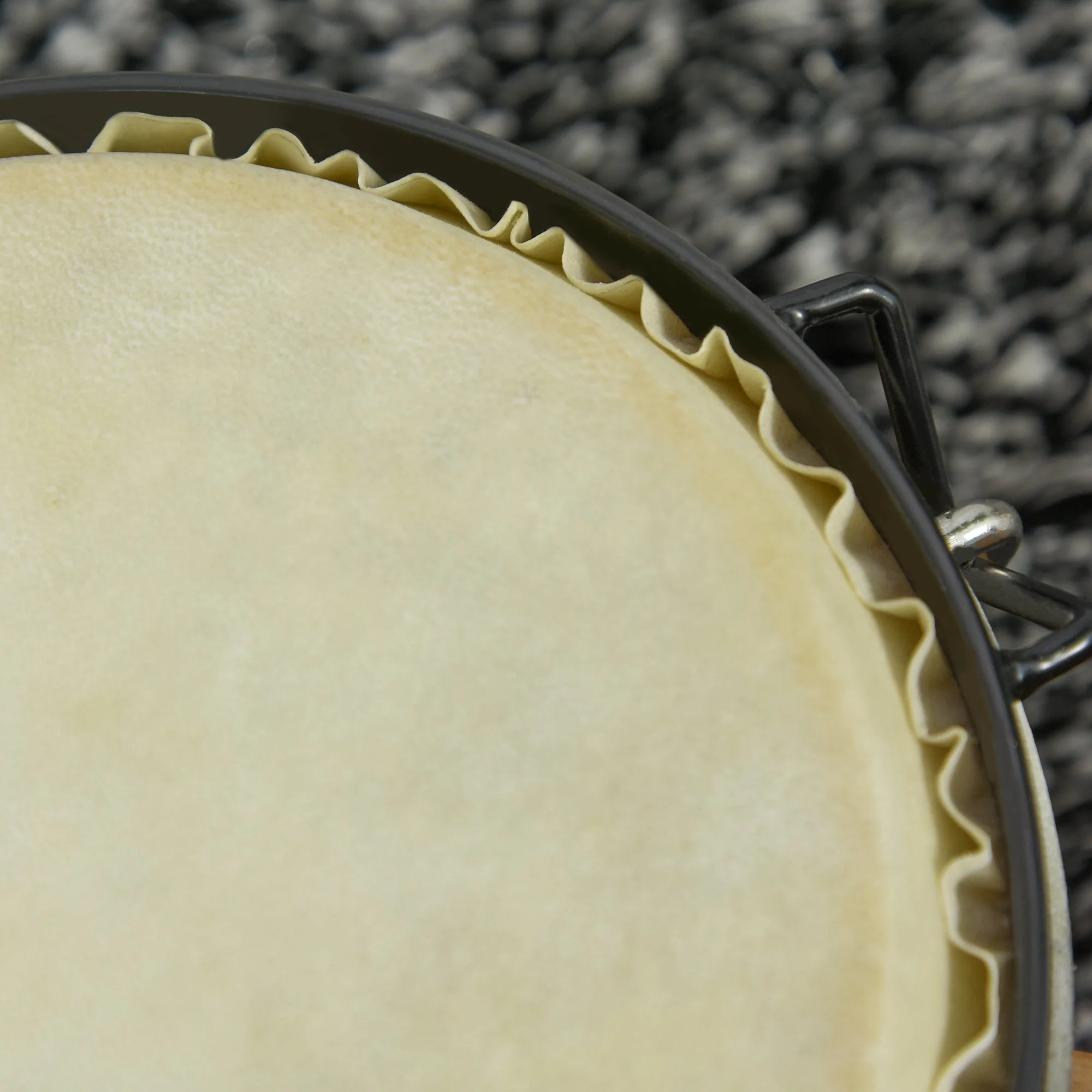 Sheepskin Bongo Drums w/ Tuning Wrench - Image 9