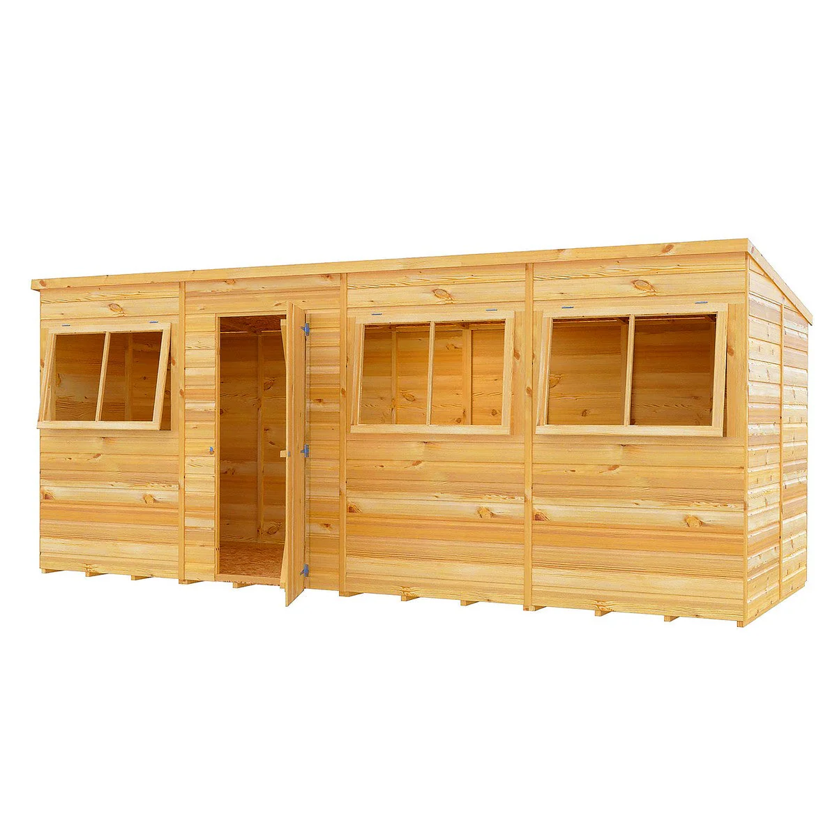 Shire 6' 6" x 15' 10" Pent Shed - Premium Dip Treated Shiplap - Image 2