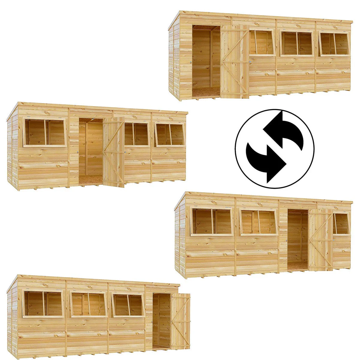Shire 6' 6" x 15' 10" Pent Shed - Premium Dip Treated Shiplap - Image 7