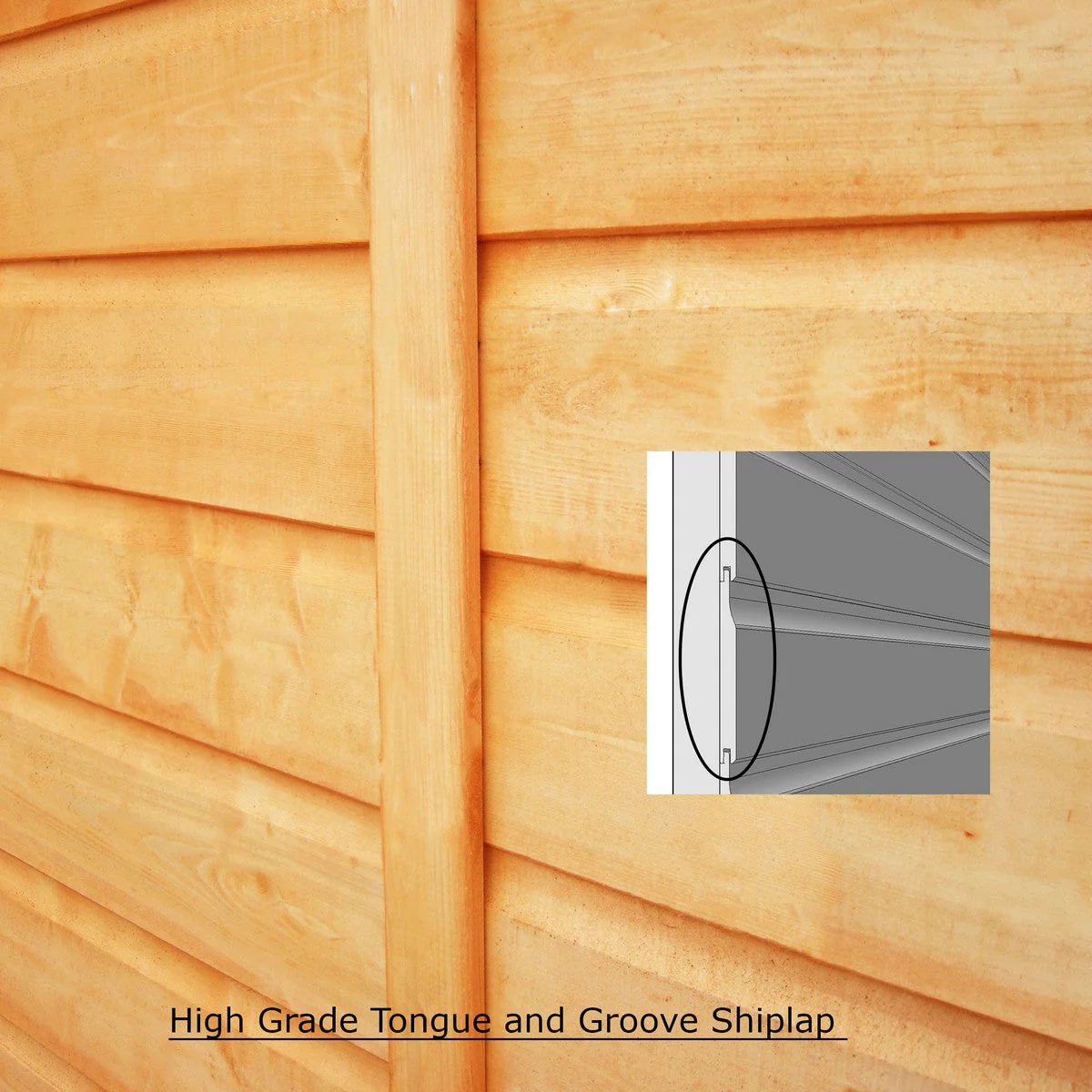 Shire 6' 6" x 9' 11" Pent Shed - Premium Dip Treated Shiplap - Image 11