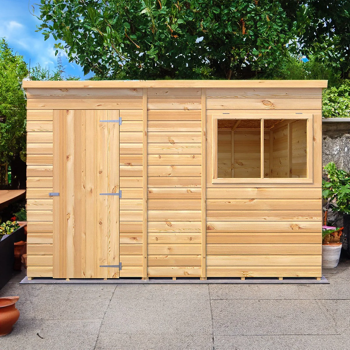 Shire 6' 6" x 9' 11" Pent Shed - Premium Dip Treated Shiplap - Image 4