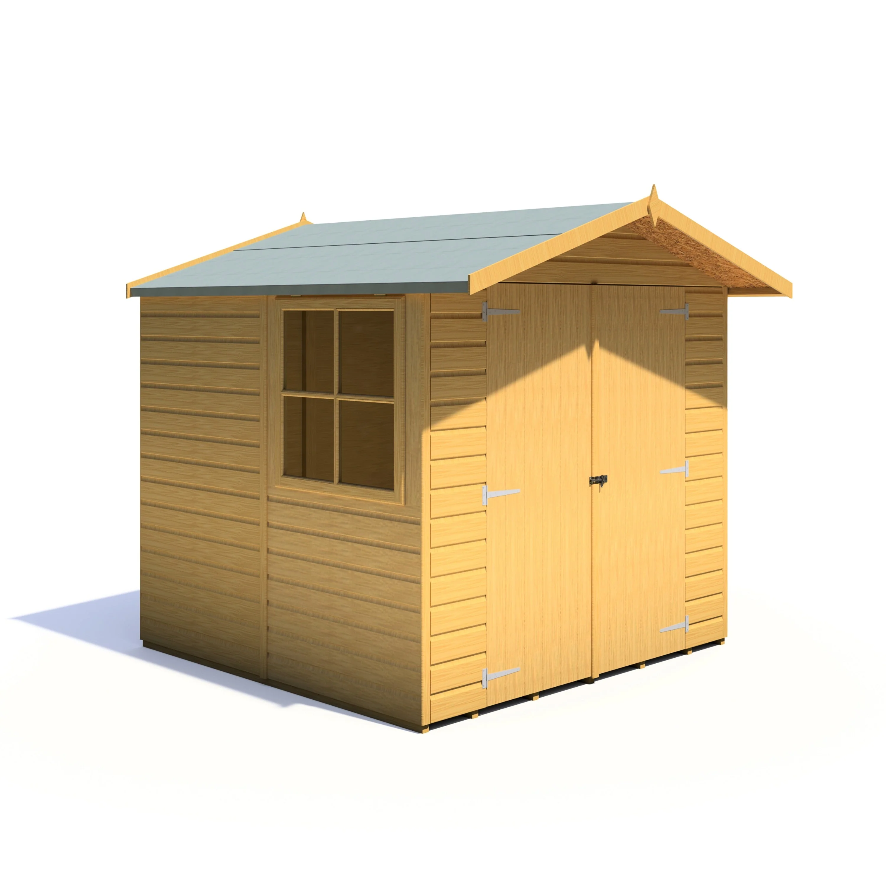 Alderney 6' 2" x 6' 8" Apex Shed - Premium Dip Treated Shiplap - Image 7