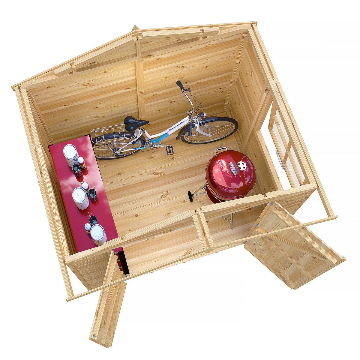 Shire Alderney 6' x 7' 2" Apex Shed - Premium Dip Treated Tongue & Groove - Image 6