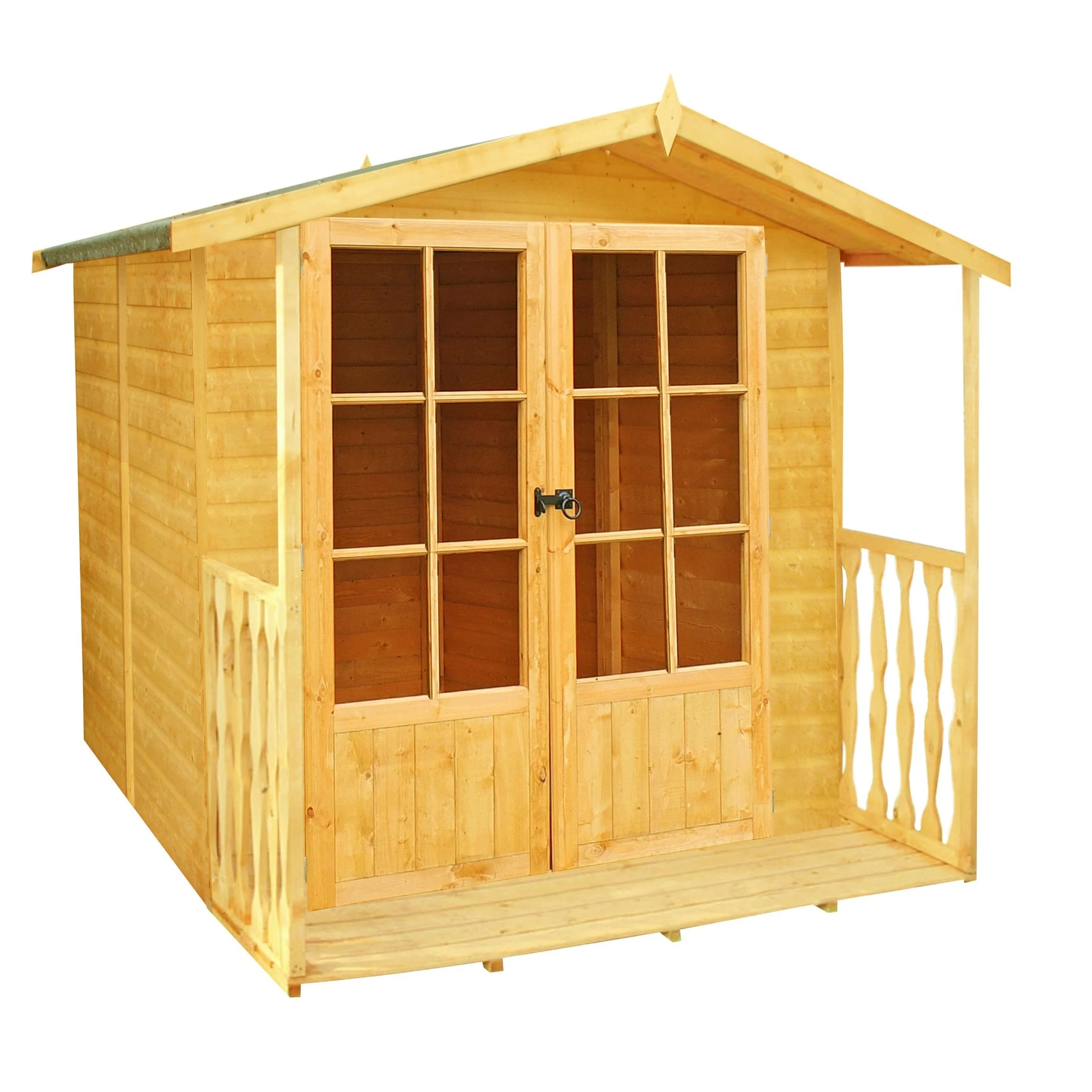 Alnwick 4' 10" x 6' 8" Apex Summerhouse - Premium Dip Treated Shiplap - Image 3