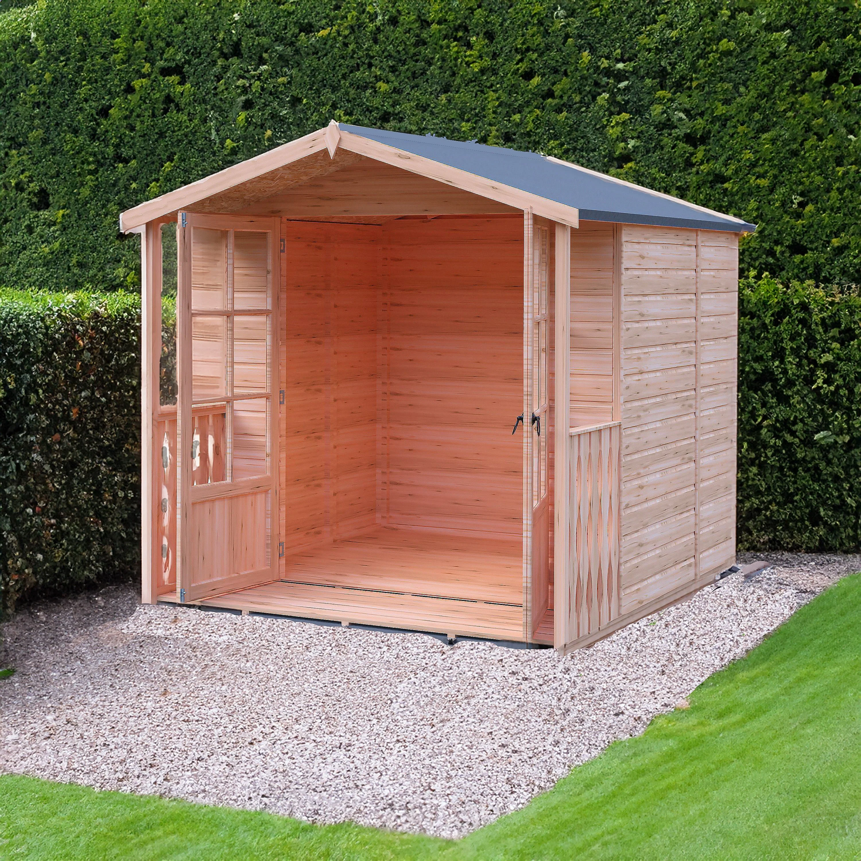 Alnwick 4' 10" x 6' 8" Apex Summerhouse - Premium Dip Treated Shiplap - Image 7