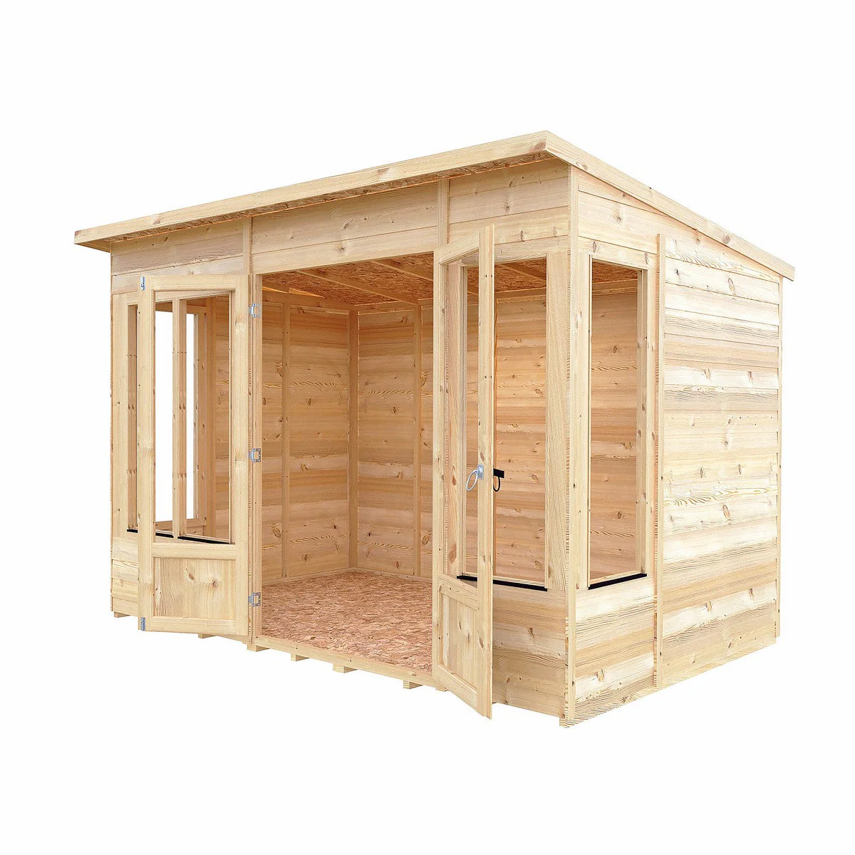 Shire Alora 7' 1" x 10' Pent Summerhouse - Premium Dip Treated Overlap - Image 2