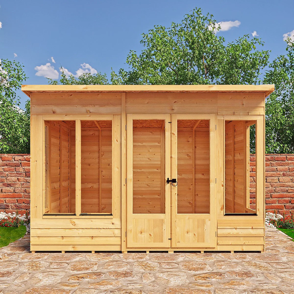 Shire Alora 7' 1" x 10' Pent Summerhouse - Premium Dip Treated Overlap - Image 5