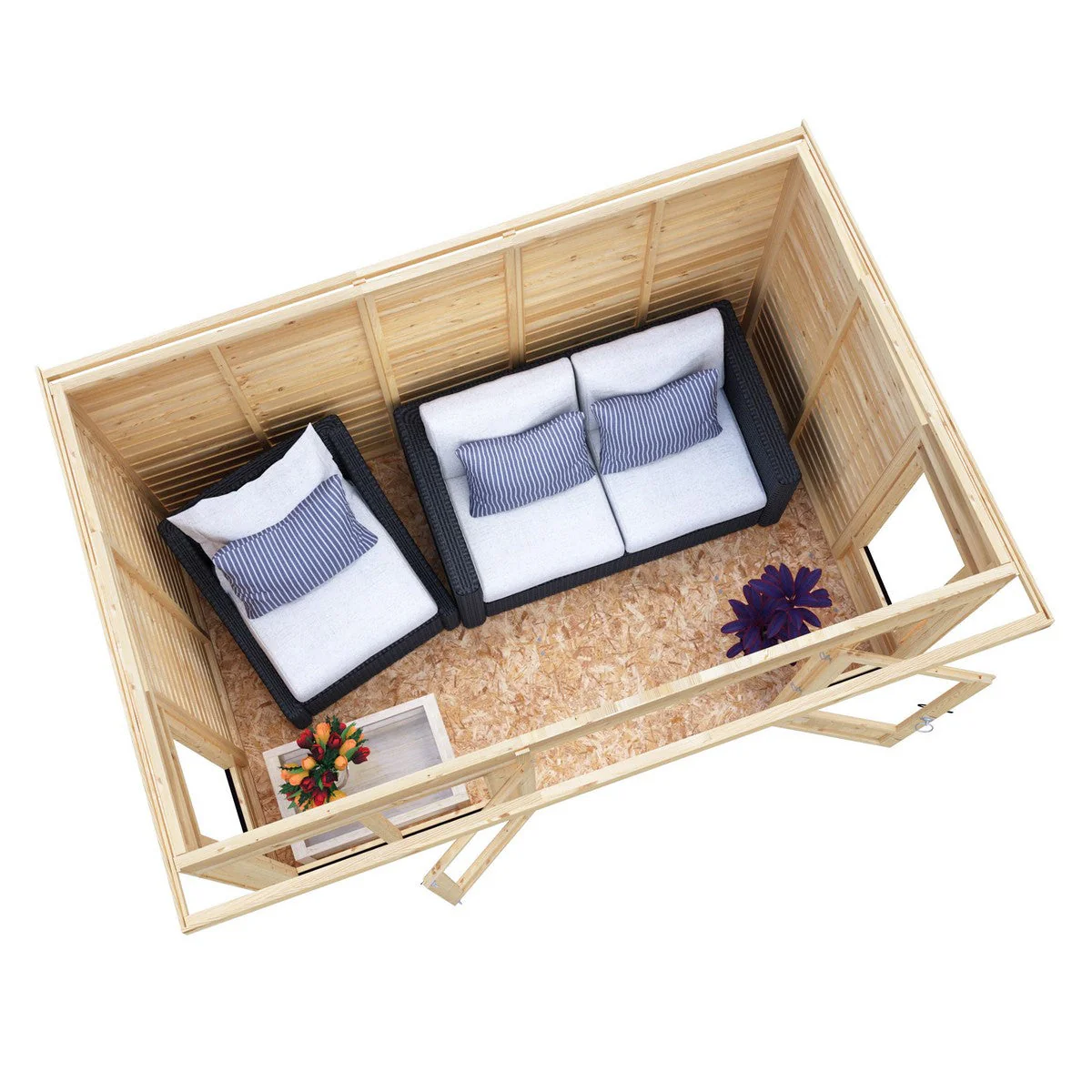 Shire Alora 7' 1" x 10' Pent Summerhouse - Premium Dip Treated Overlap - Image 6