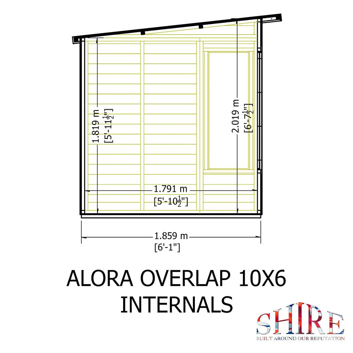 Shire Alora 7' 1" x 10' Pent Summerhouse - Premium Dip Treated Overlap - Image 8