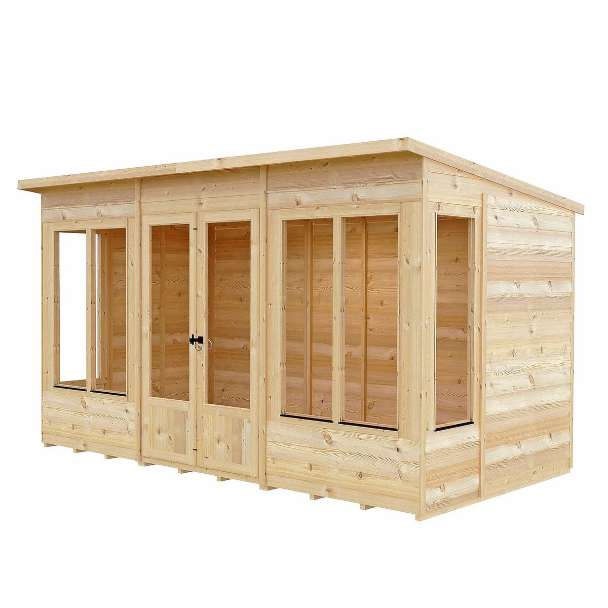 Shire Alora 7' 1" x 12' Pent Summerhouse - Premium Dip Treated Overlap - Image 2
