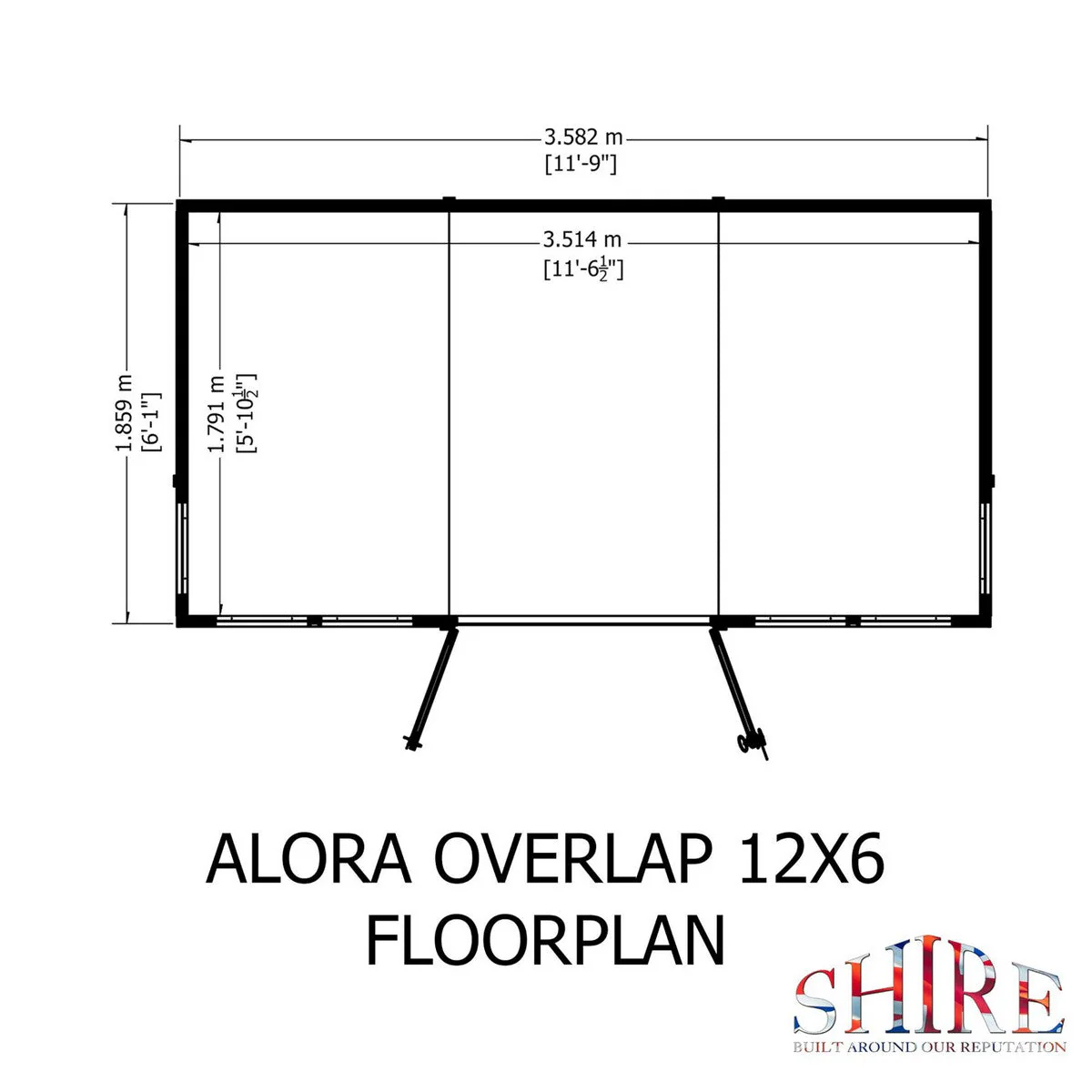 Shire Alora 7' 1" x 12' Pent Summerhouse - Premium Dip Treated Overlap - Image 9