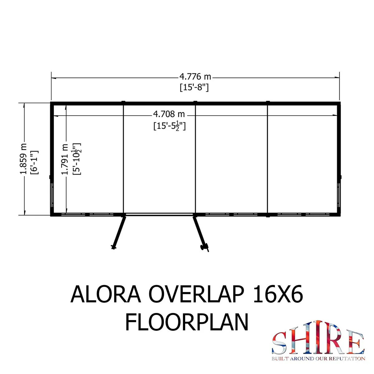 Shire Alora 7' 1" x 15' 11" Pent Summerhouse - Premium Dip Treated Overlap - Image 11